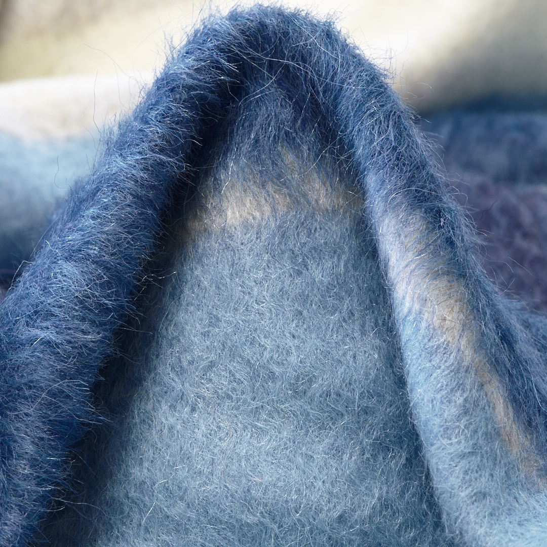 WOOL, MOHAIR, STRIPES, IVORY&RAIN WASHED BLUE (F000035219)
