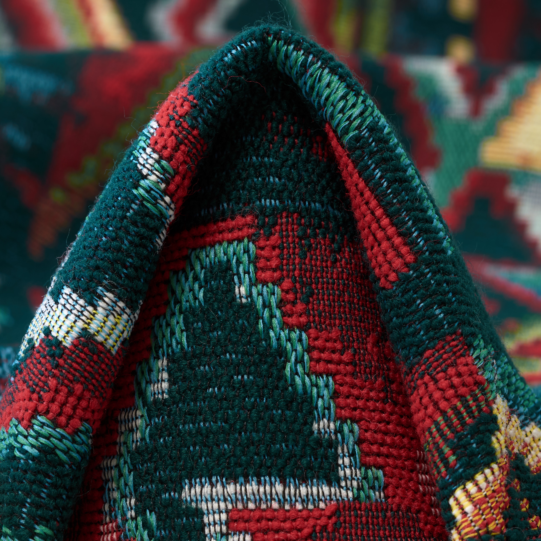 Жаккард , Двойной, Этнический, Lipstick&Teal