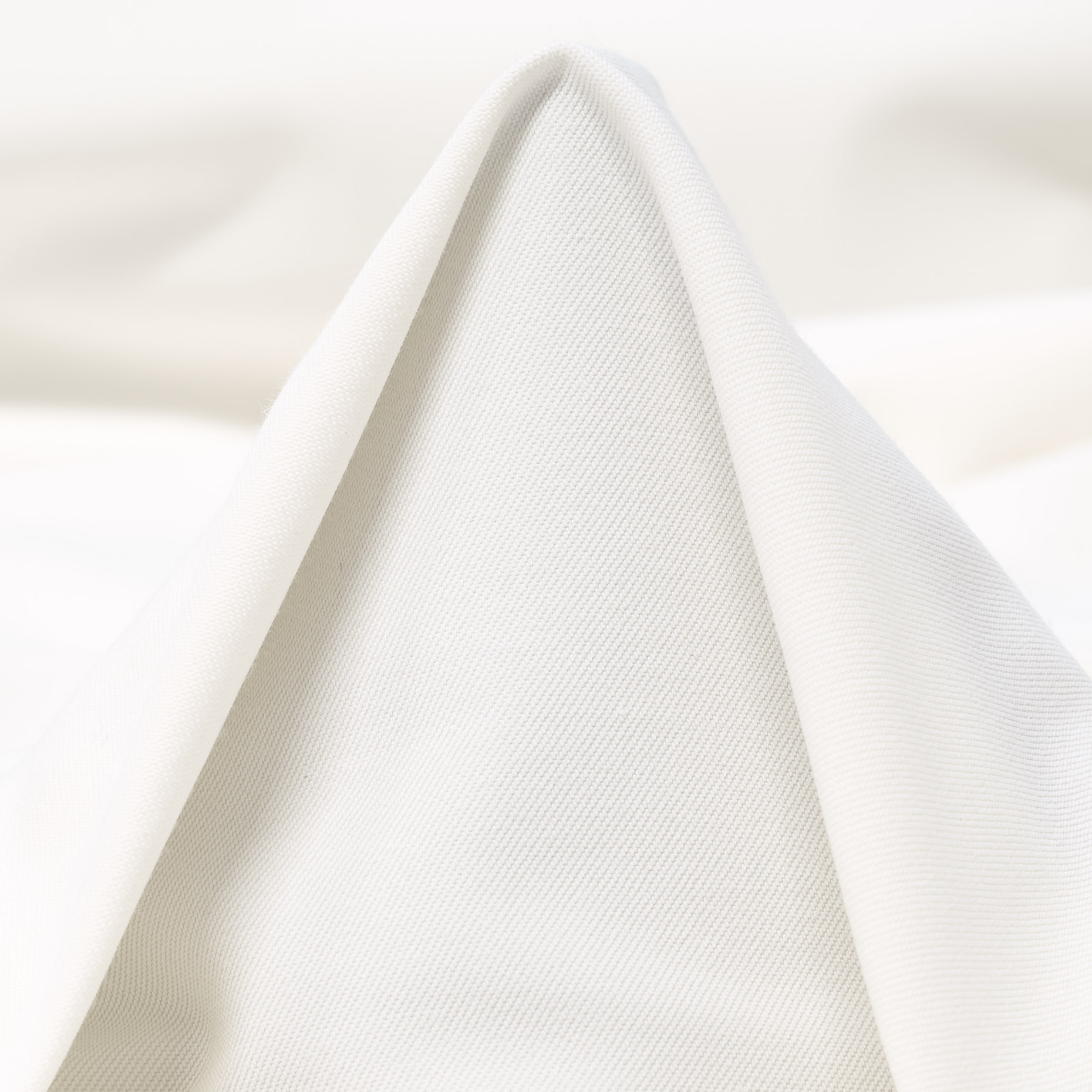 Twill, Bawełna, Stretch, Lucent White