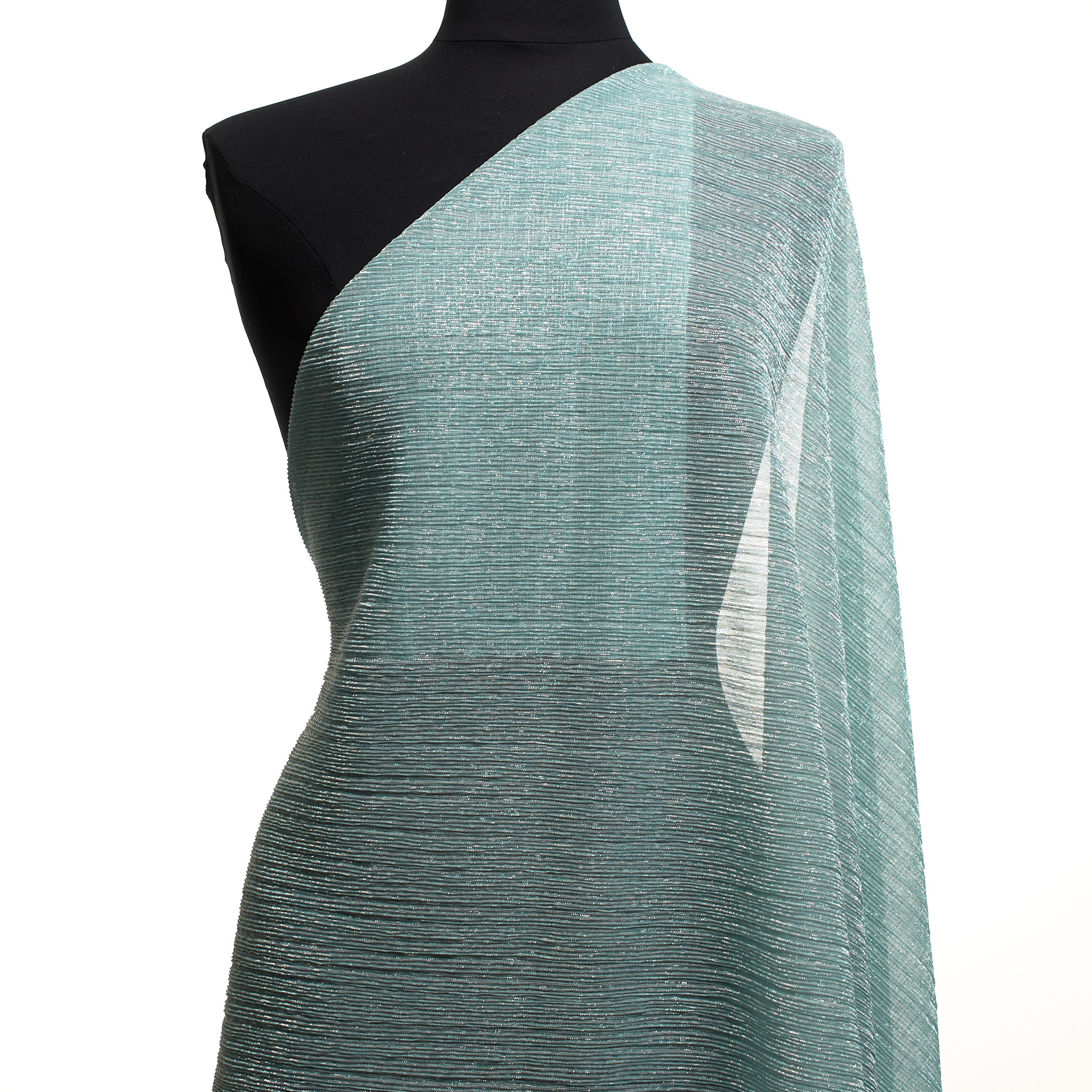 Jersey, Lurex, Transparent, Sterling Blue