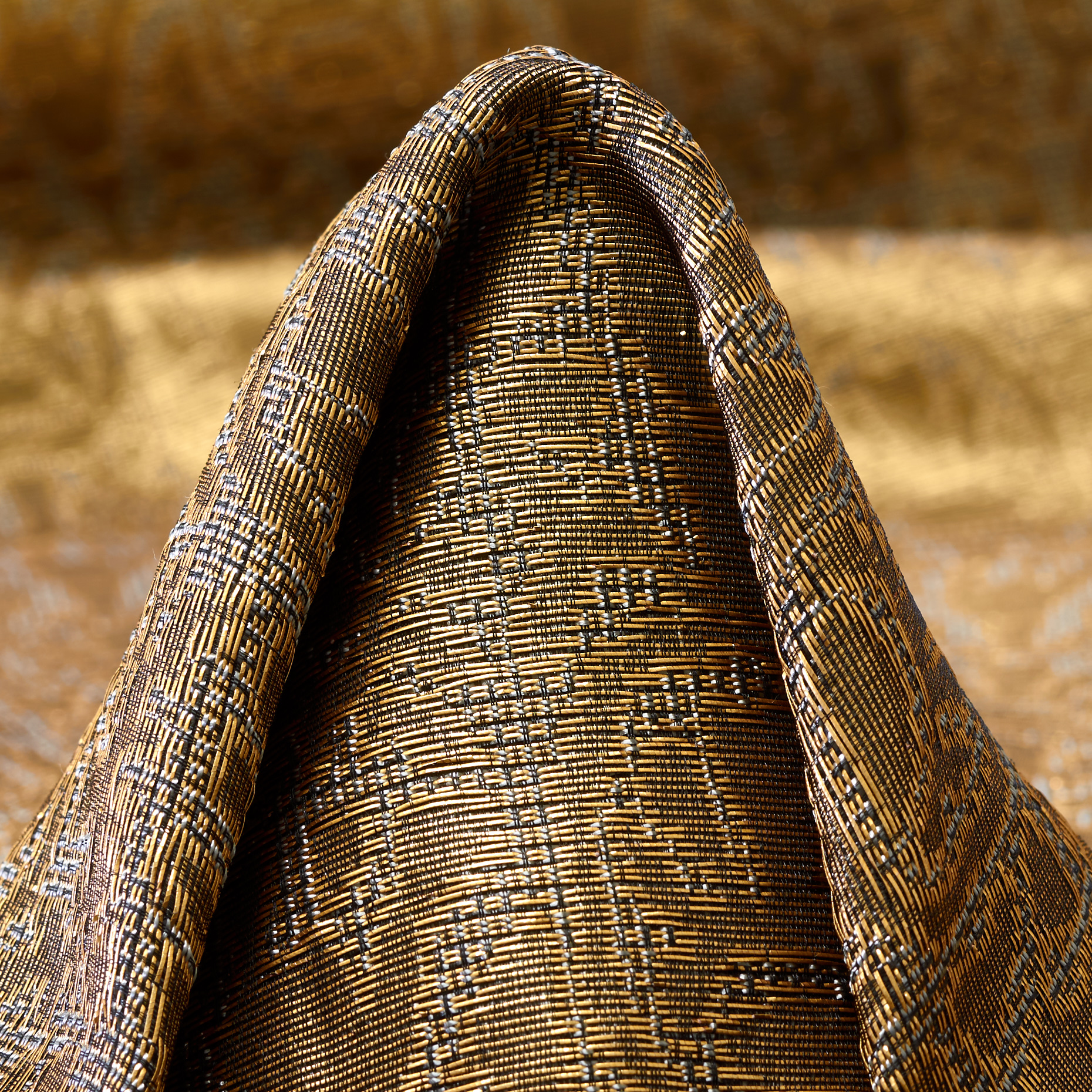 Jacquard, Misto Seta, Metallico, Gilded Beige&Brown Rice (P000005340)