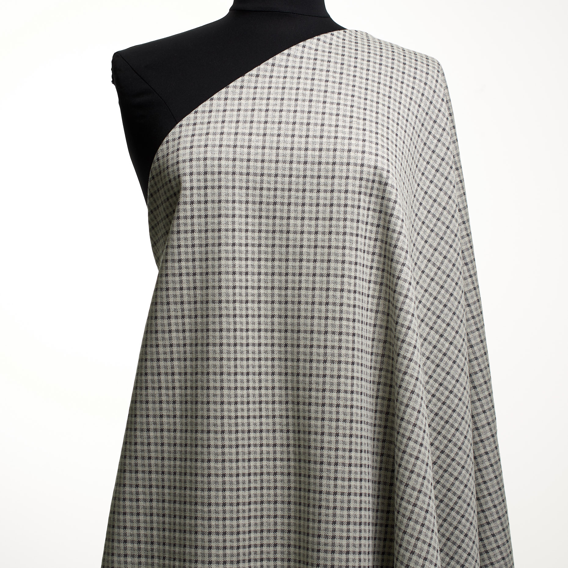 Jersey, Jacquard, Baumwolle, White Onyx&Ghost Gray