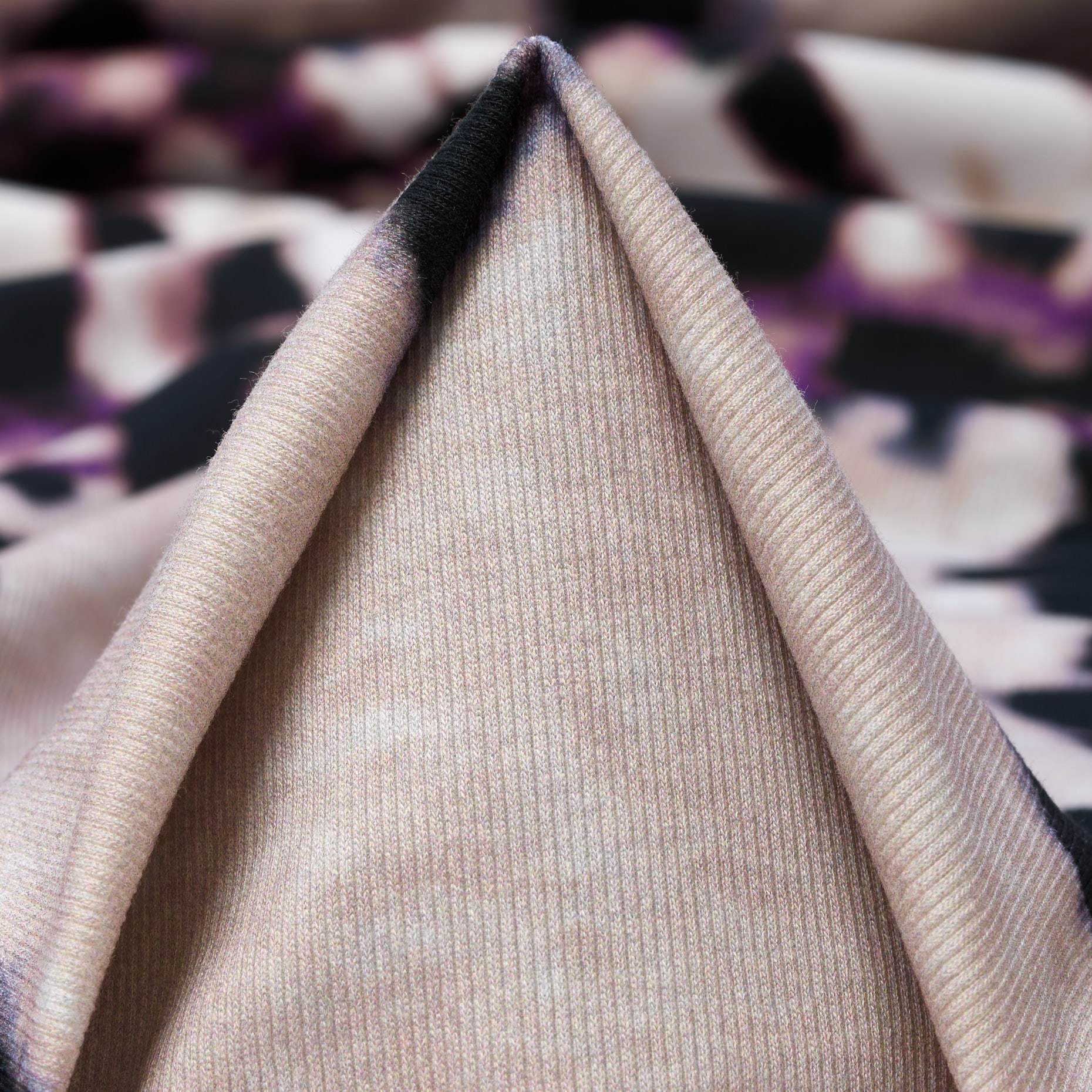 Rib Jersey, Cotton, Printed, Vulcan&Brown Rice