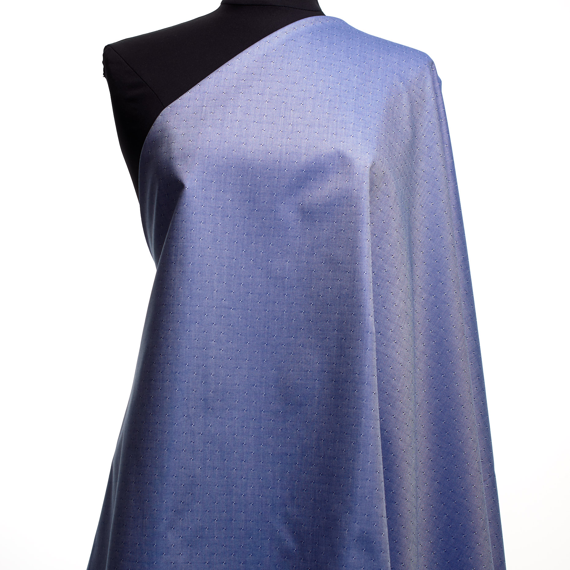 Chambray, Bawełna, Blue Quartz&Brilliant White