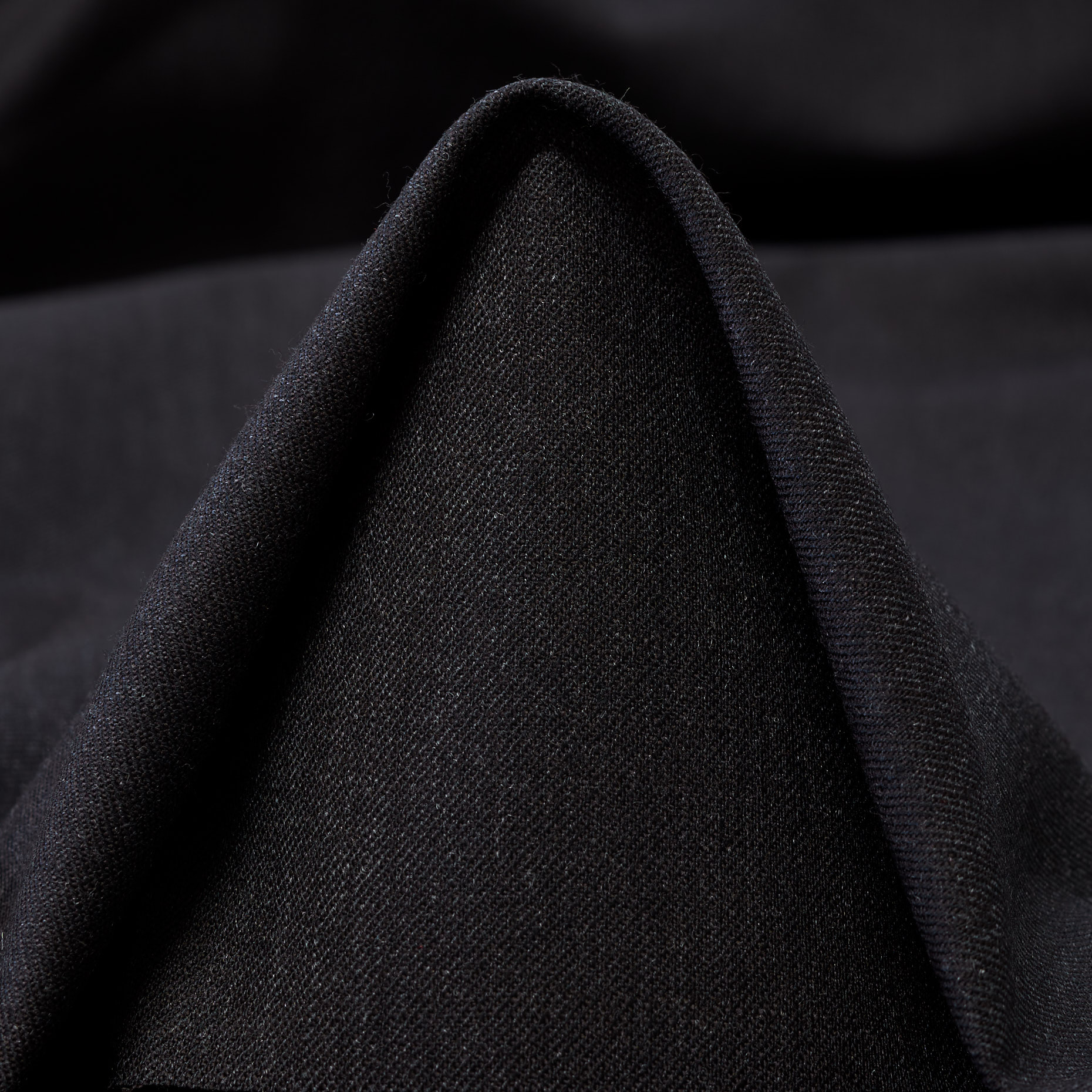 Twill, Virgin Wool, Elastic, Black Coffee