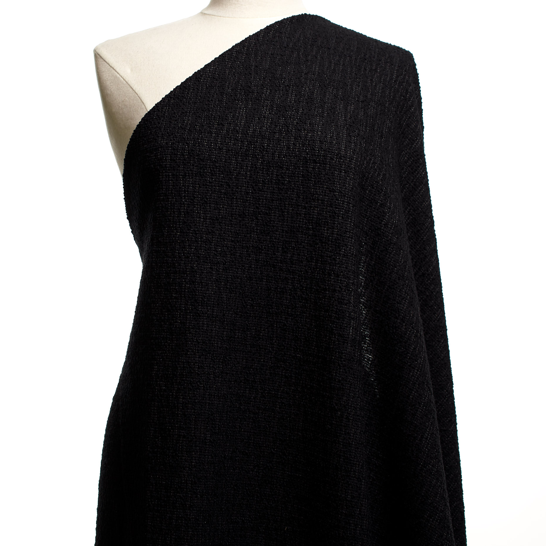 Bouclé, Jersey, Lurex, Raven Black