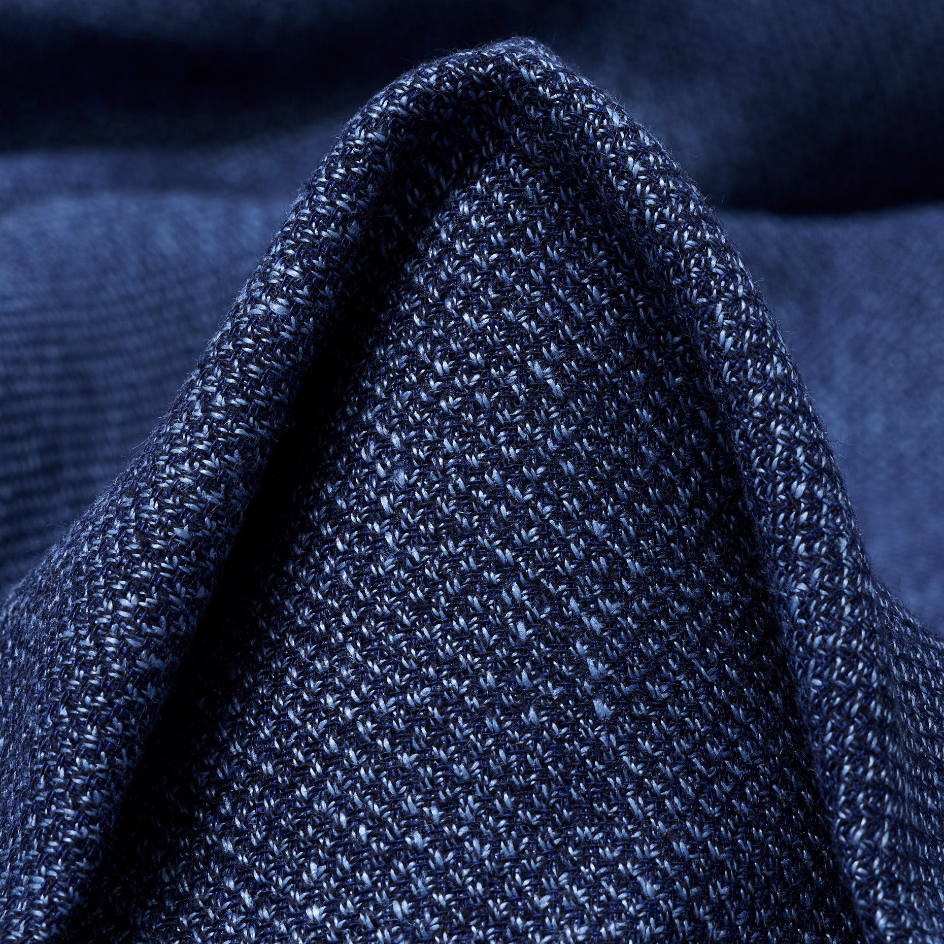 Pique, Len, Mieszanka wełny, Blue Indigo