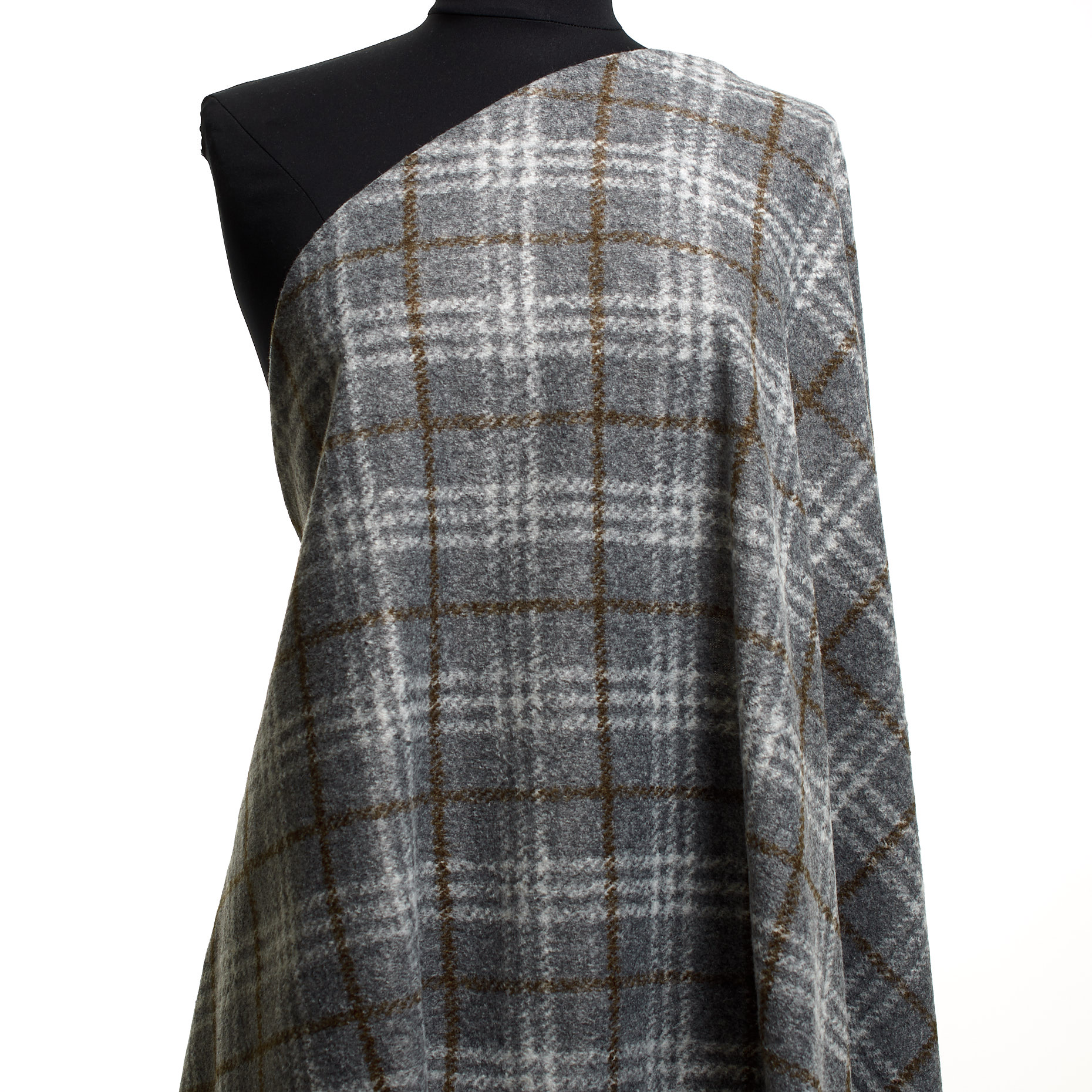 Jersey, Wolle Mix, Brushed, Ghost Gray