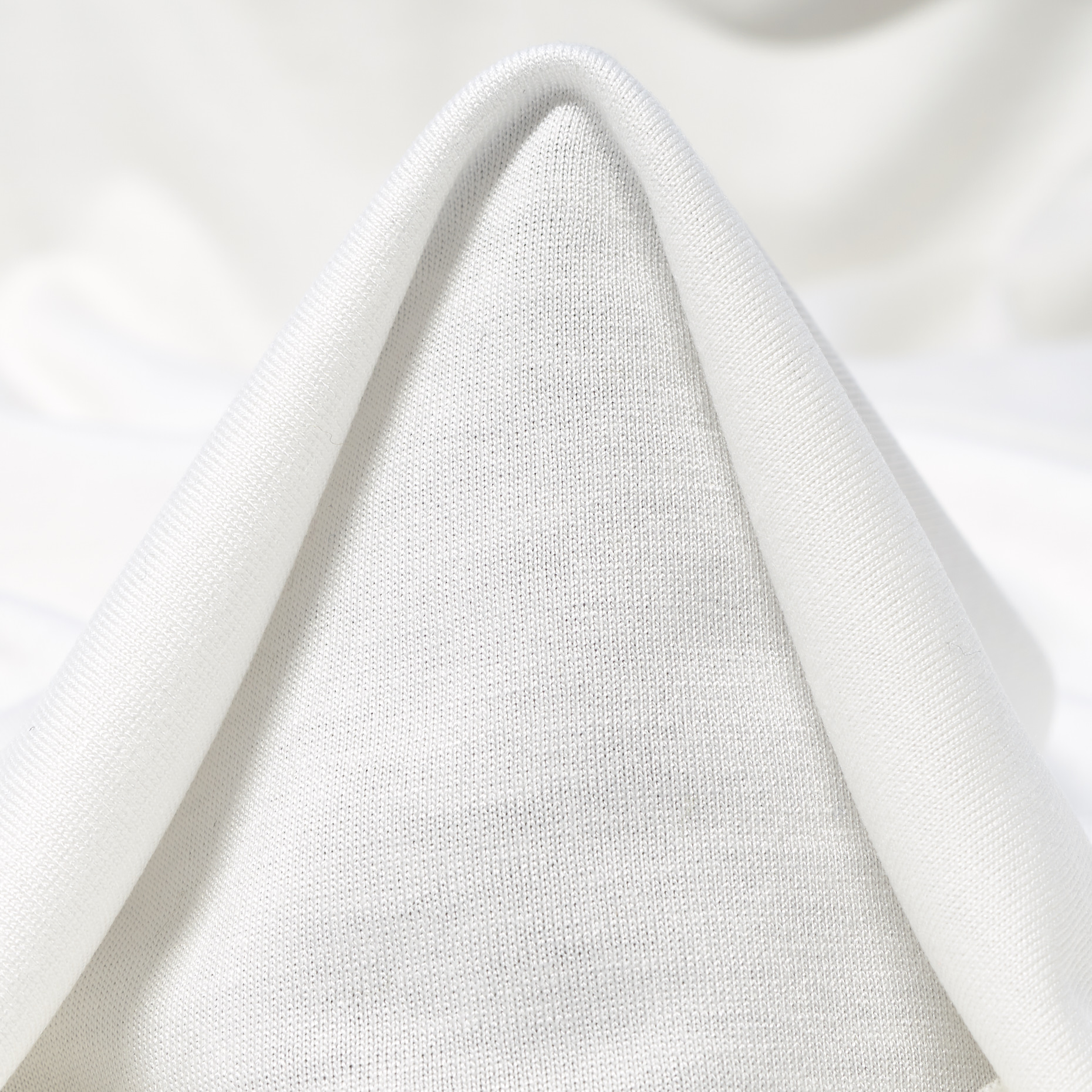Одиночный Джерси, Вискоза, Шелк, Brilliant White