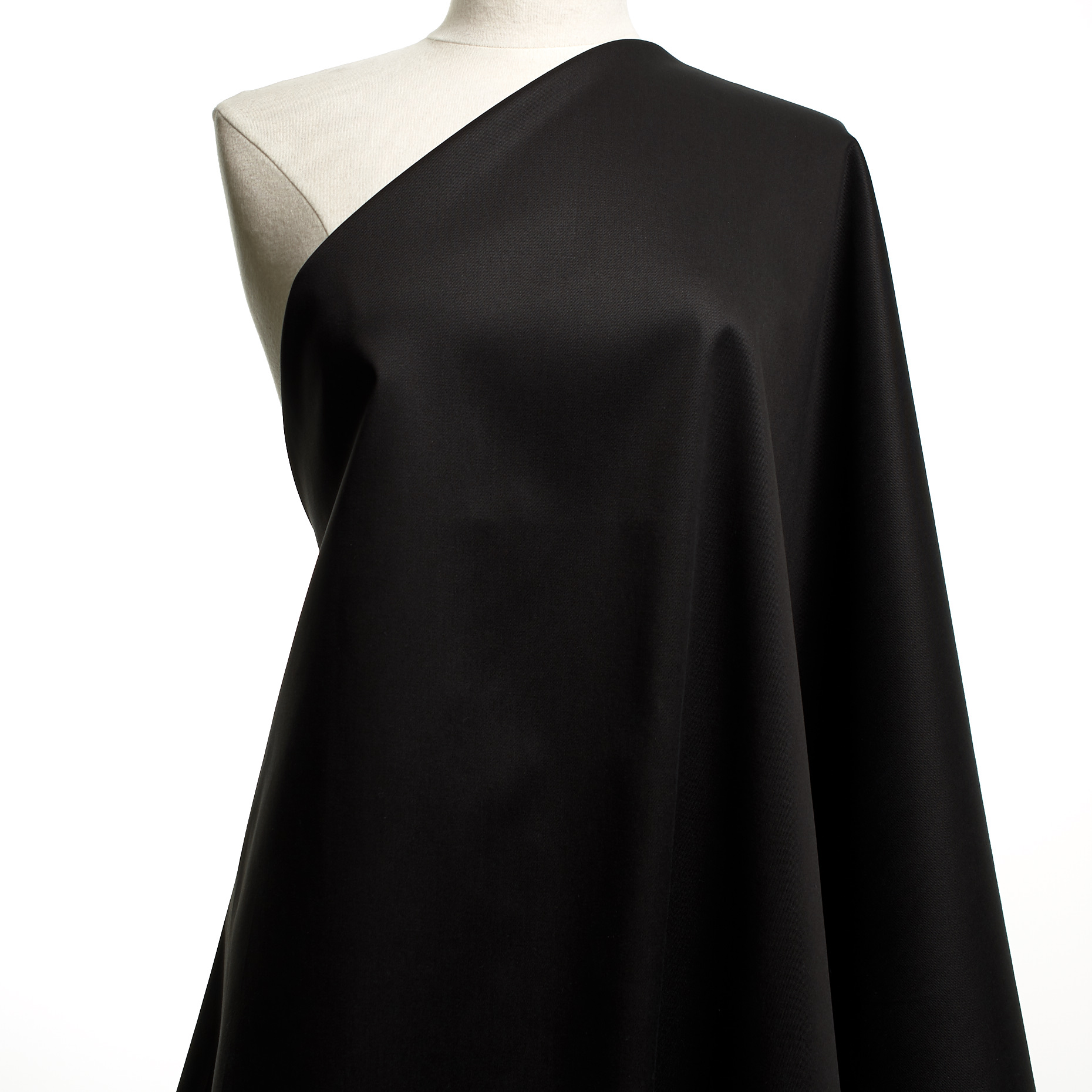TWILL, LYOCELL, COTTON, JET BLACK