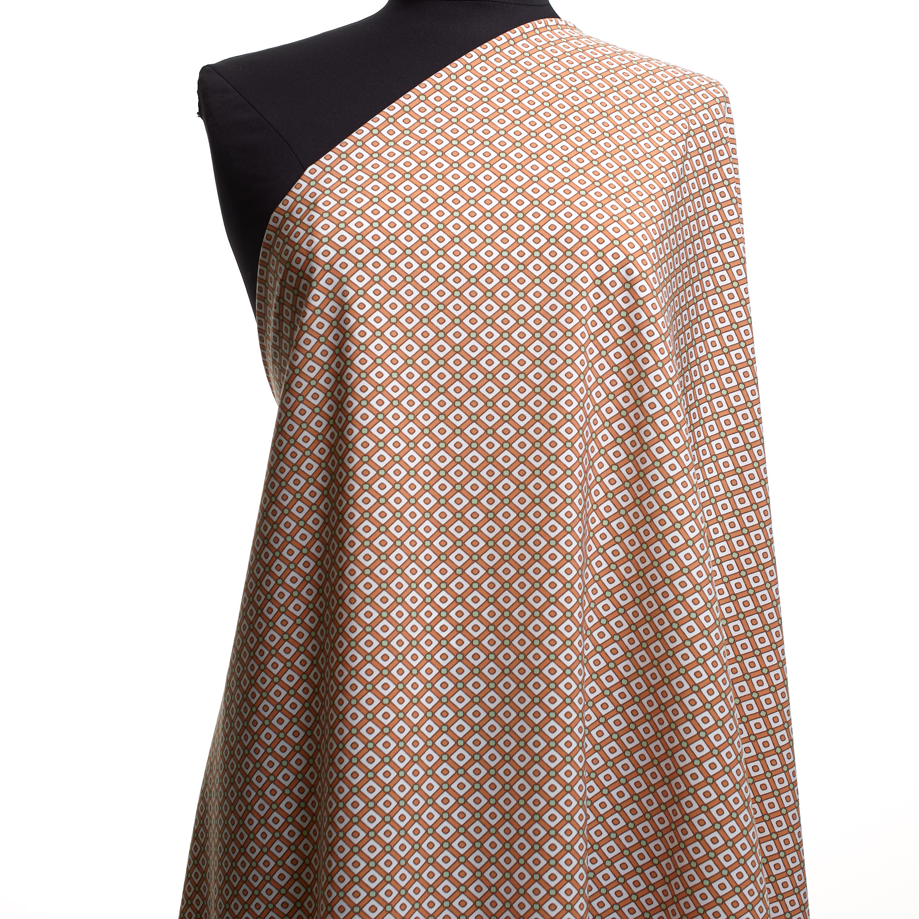Techno Jersey, Printed, High Elasticity, Shrimp