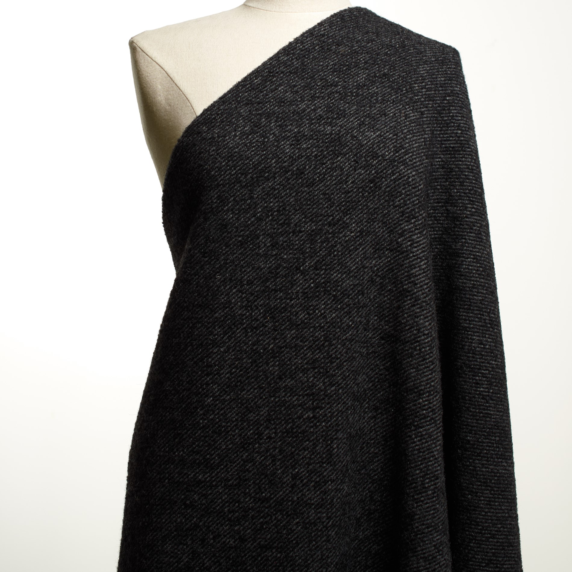 BOUCLÉ, WOOL BLEND, ASPHALT