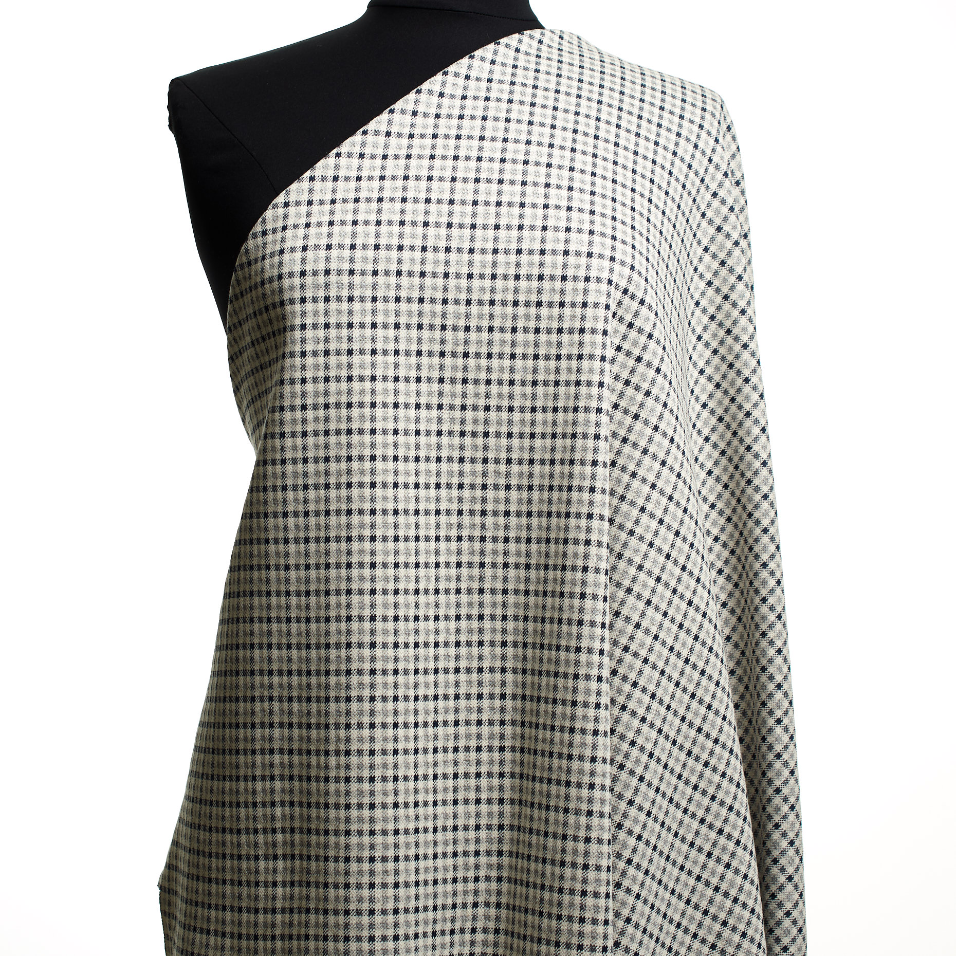 Jersey, Jacquard, Baumwolle, White Onyx&Vulcan