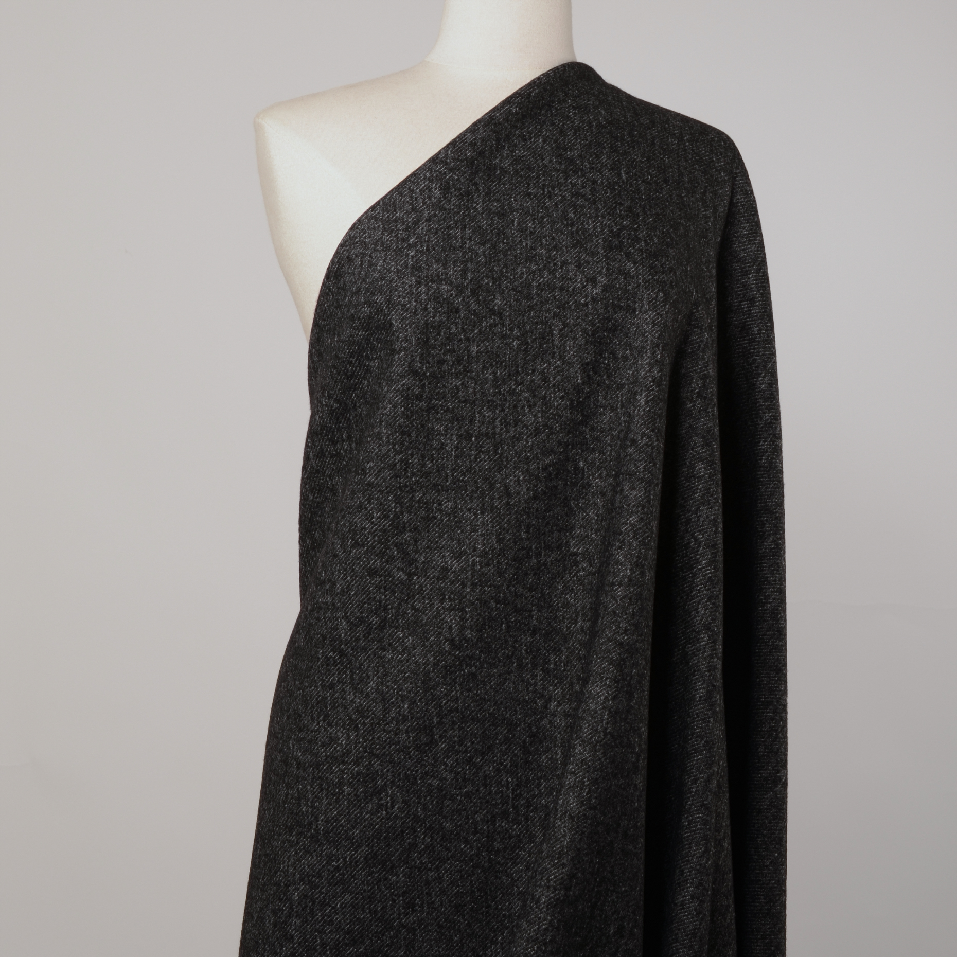 TWILL, COTTON, VIRGIN WOOL, BLACKENED PEARL