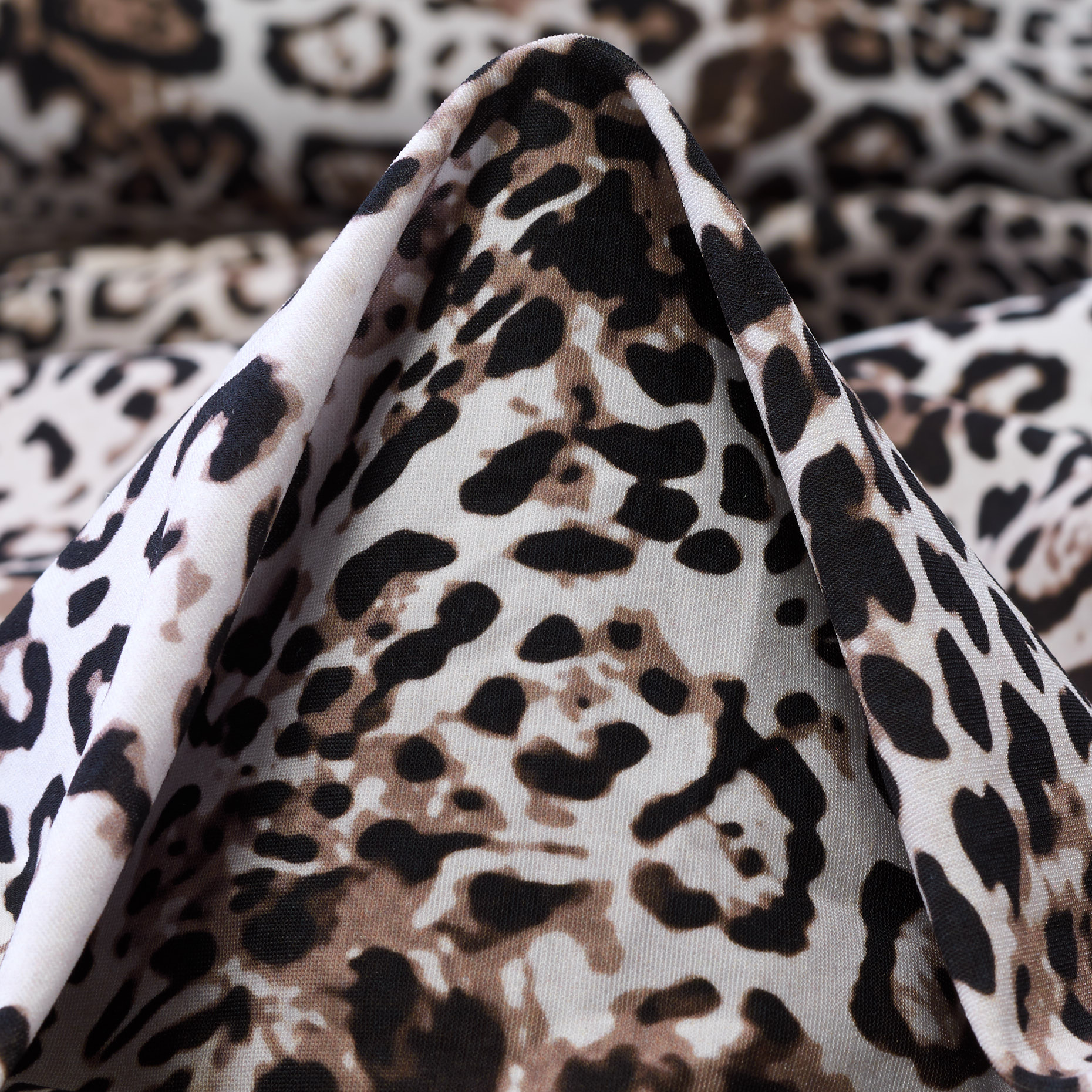 Techno Jersey, Animales, Alta Elasticidad, Snow White&Black Olive