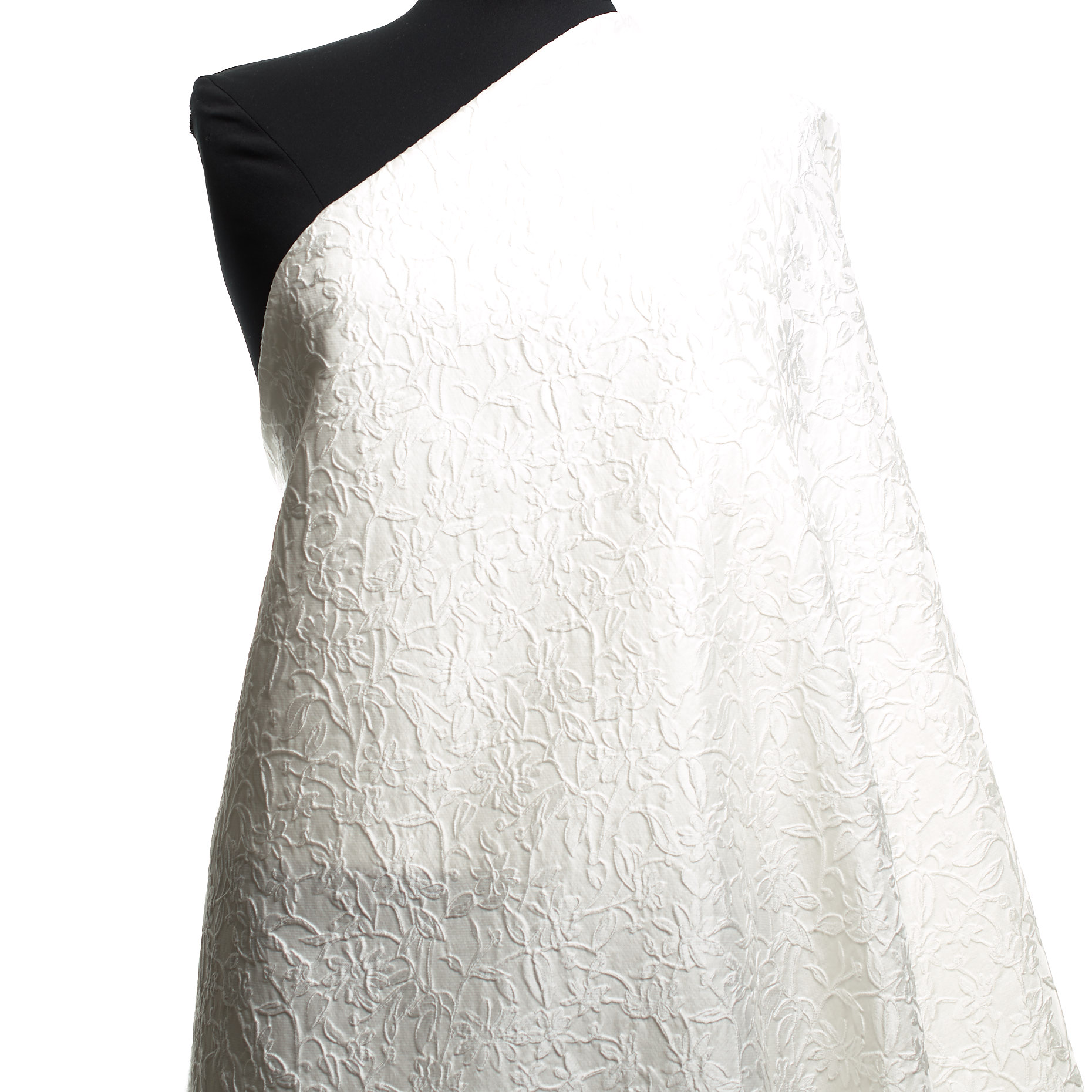 Jacquard, Tono su Tono, Floreale, Brilliant White