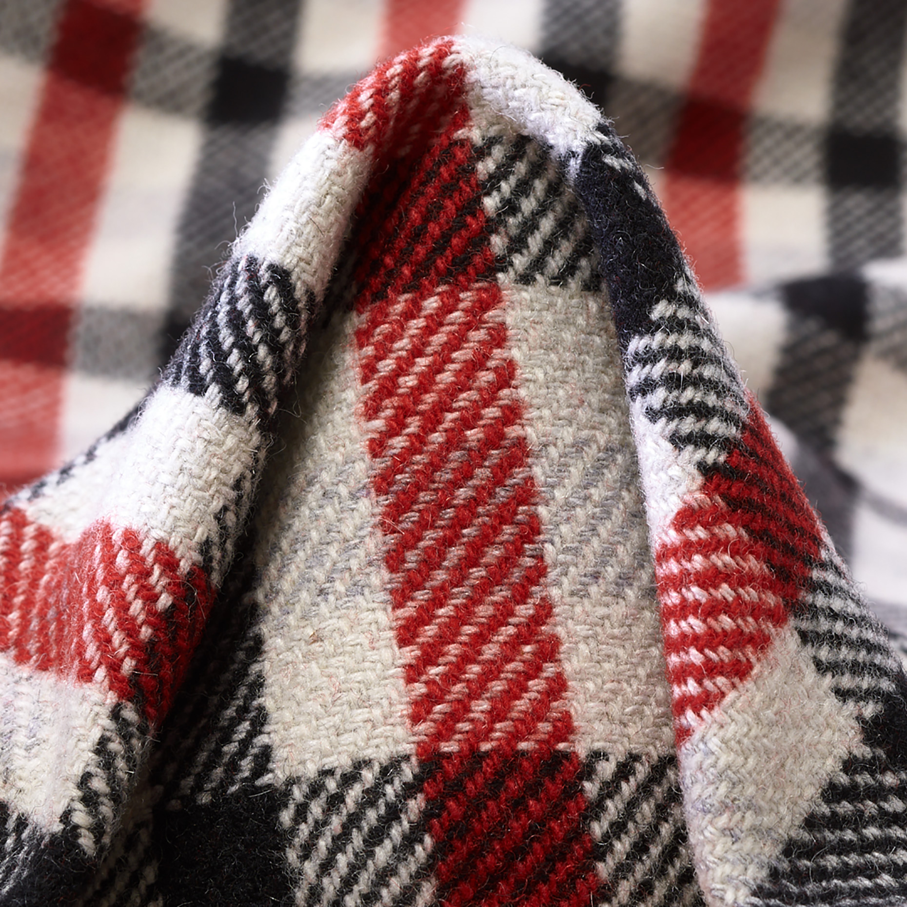 WOOL BLEND, CHECK, LIPSTICK&IVORY (F000035261)