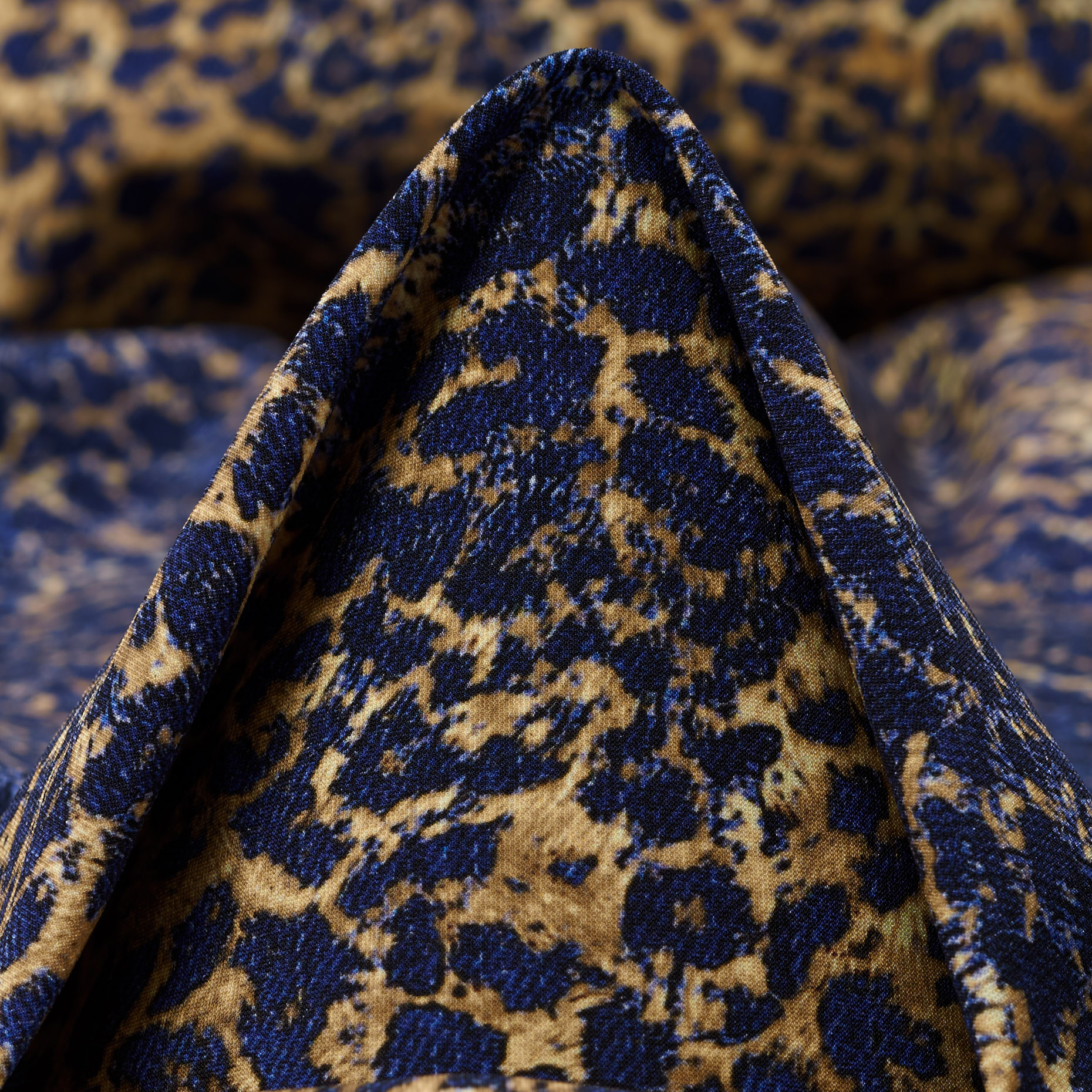 Techno Jersey, Stampato, Alta Elasticità, Lapis Blue&Biscotti (F000041302)