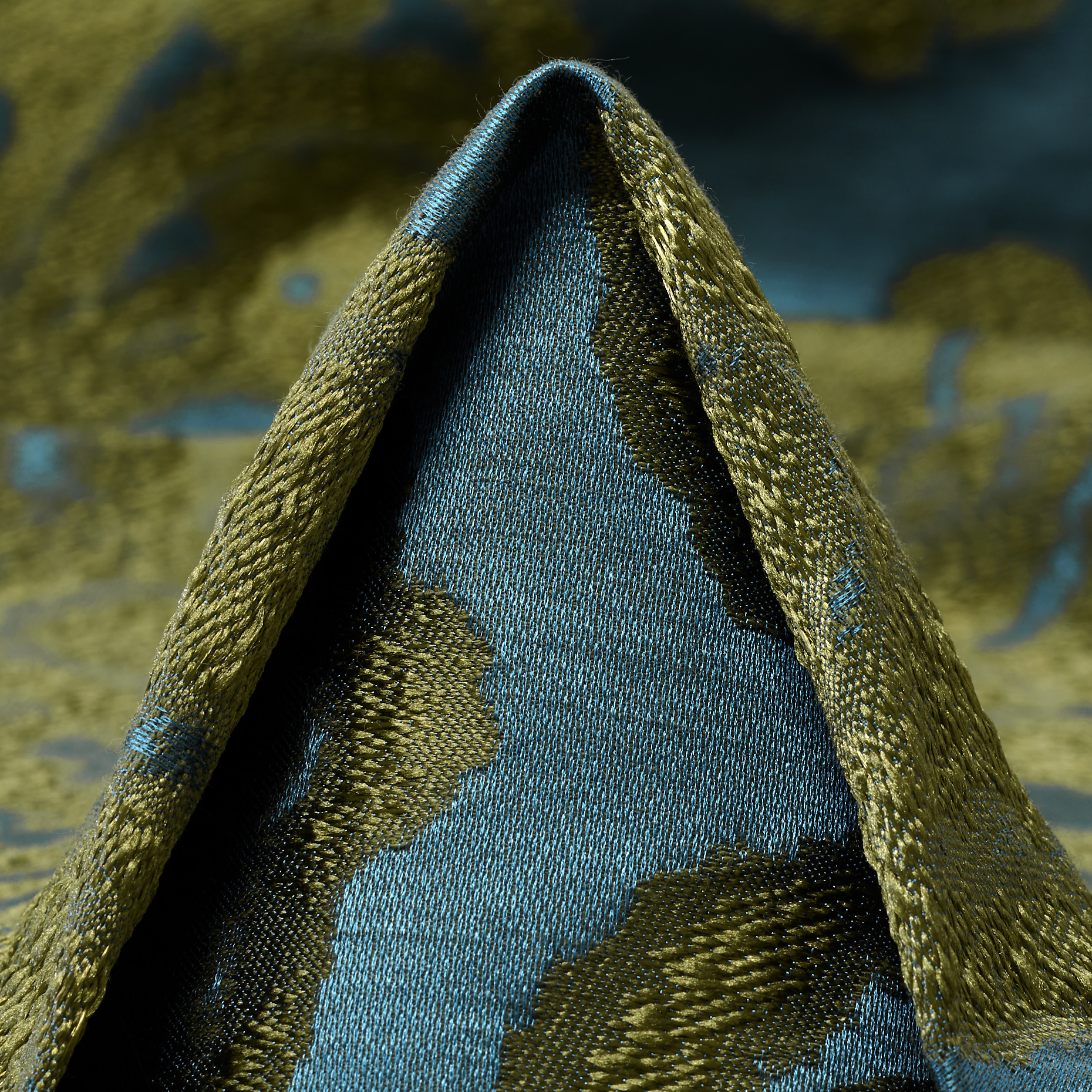 JACQUARD, COTTON, COVERT GREEN&OCEAN DEPTH (F000053792)