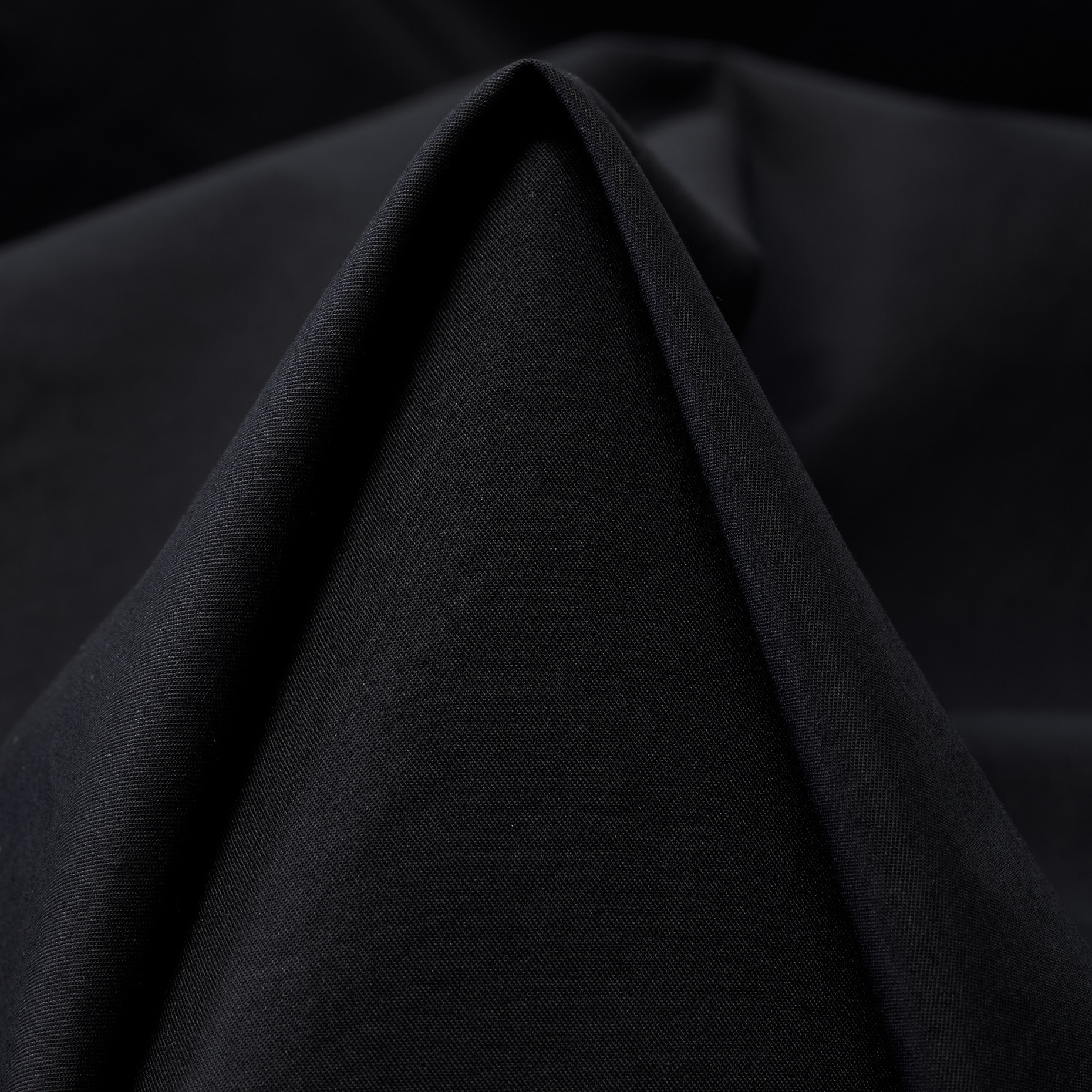Popelina, Bawełna, Stretch, Raven Black