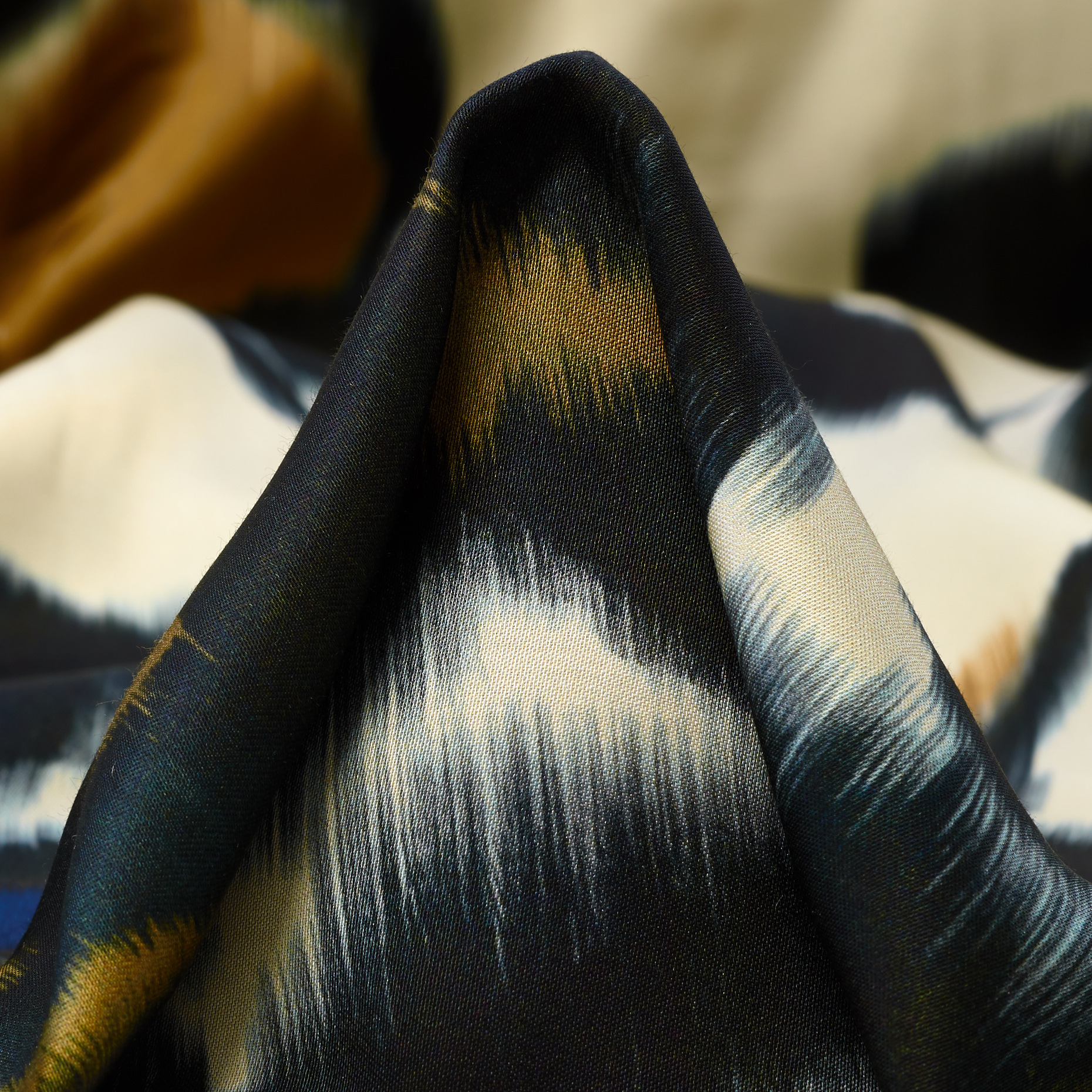 Viscosa, Stampato, Golden Brown&Antique White