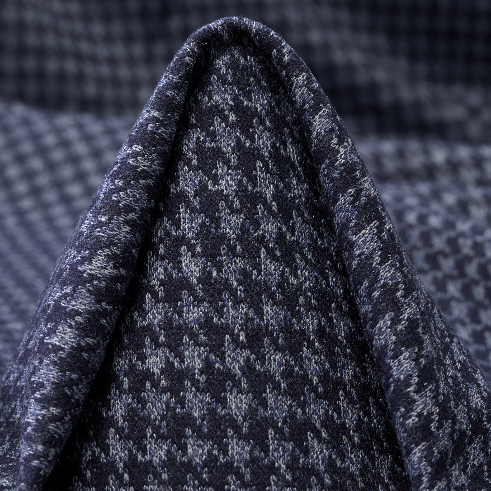 JERSEY, COTTON BLEND, HOUNDSTOOTH, DEEP COBALT (F000047392)