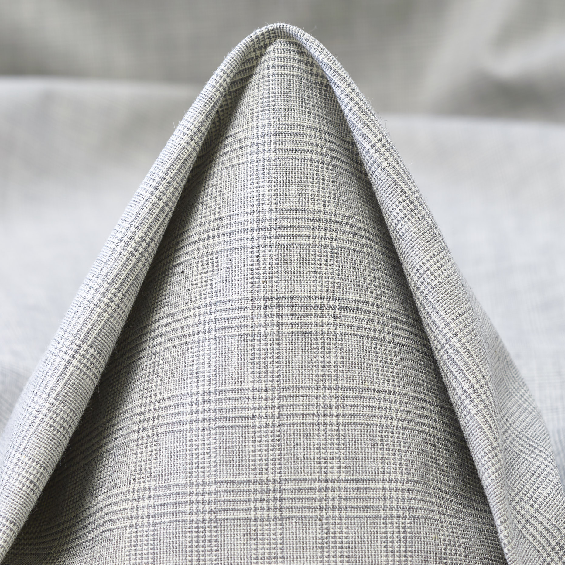 POPLIN, COTTON, CHECK, MIRAGE GRAY (F000045047)