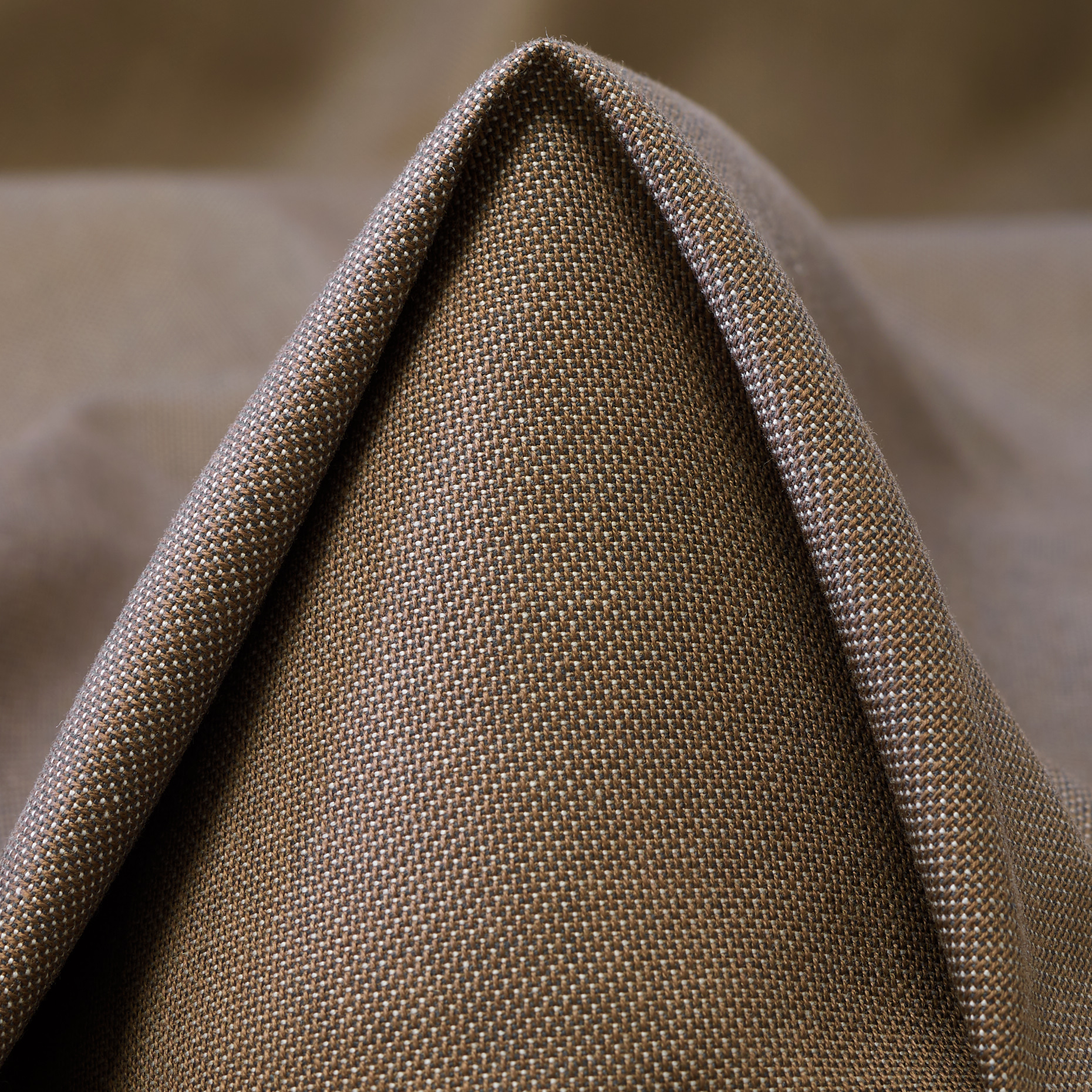 TWILL, COTTON, MELANGE, ROASTED CASHEW
