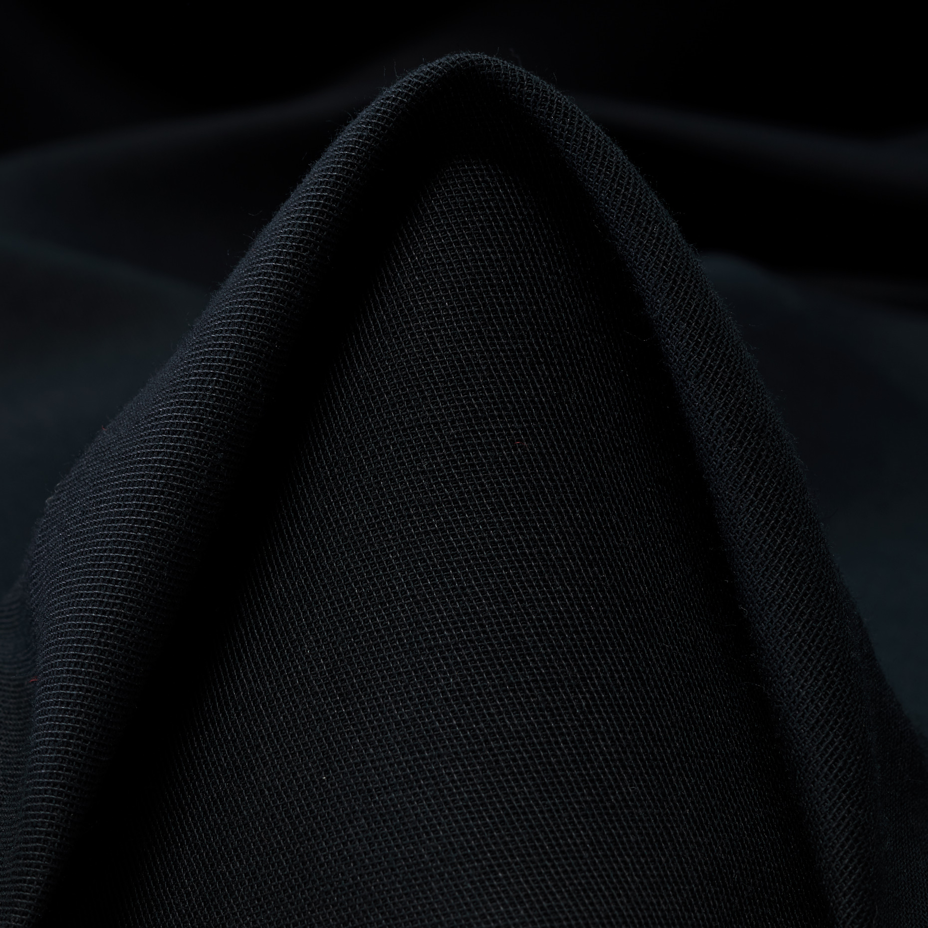 TWILL, COTTON WOOL, RAVEN BLACK