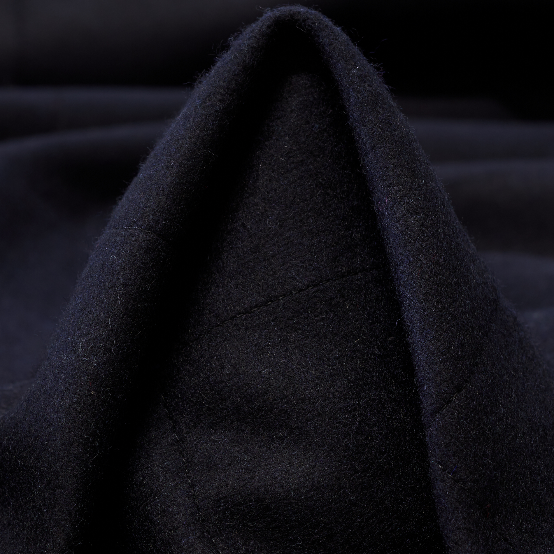 DOUBLE, WOOL, QUILTED, MIDNIGHT BLUE&TAUPE