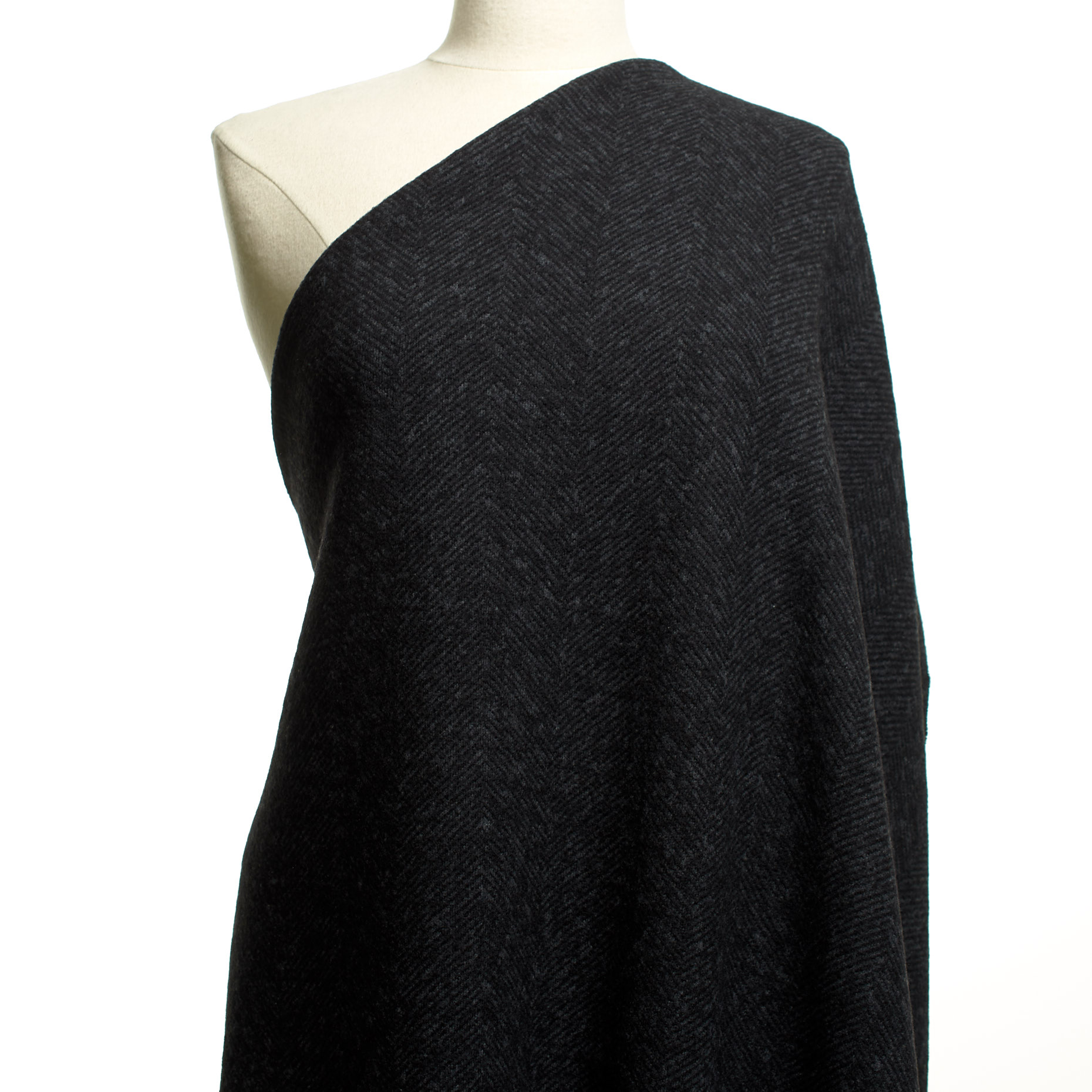 Jersey, Baumwolle, Wolle Mix, Asphalt