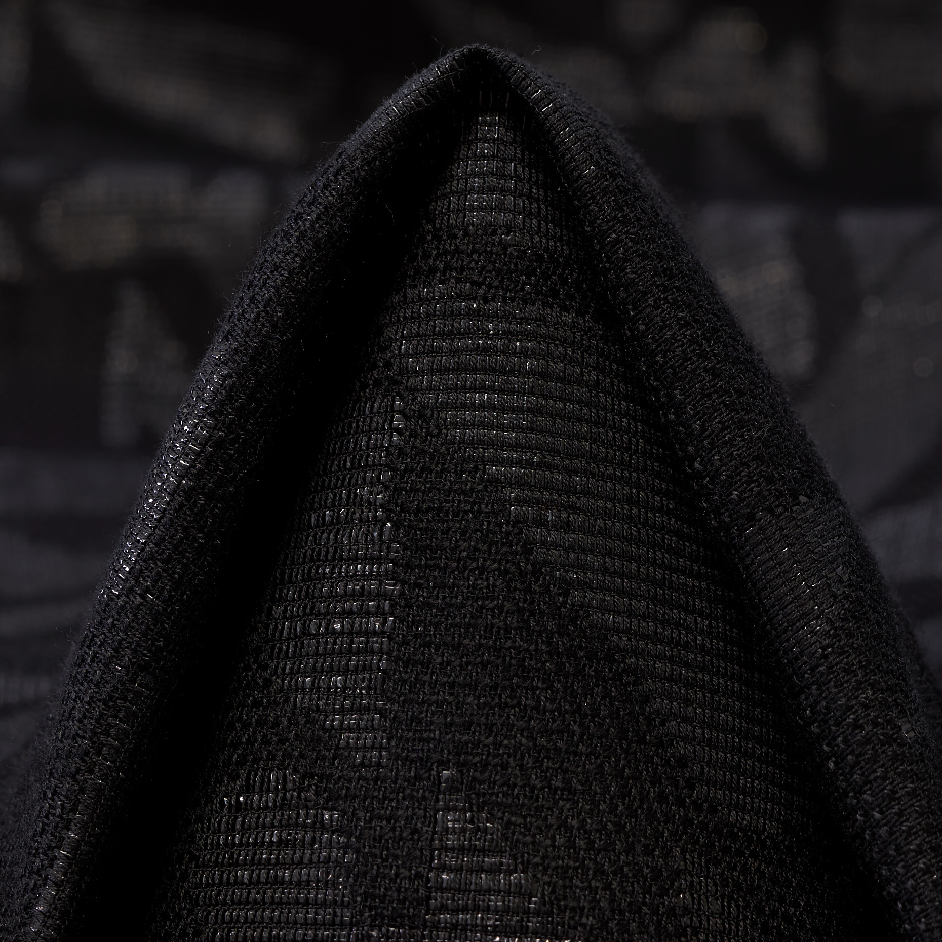 Jacquard, Cotone Viscosa, Astratto, Jet Black (F000022578)