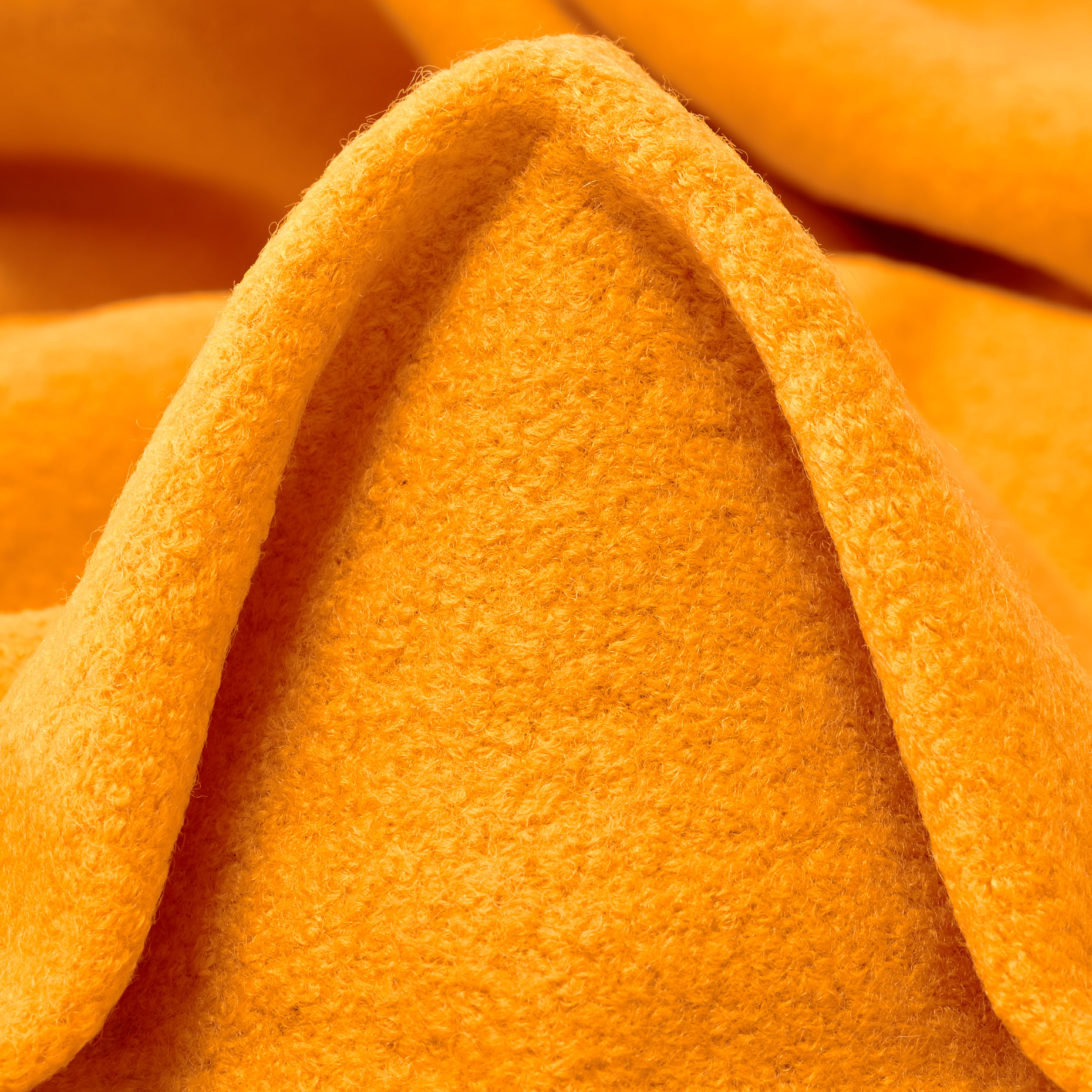 Jersey, Gekochte Wolle, Bouclè, Cadmium Yellow