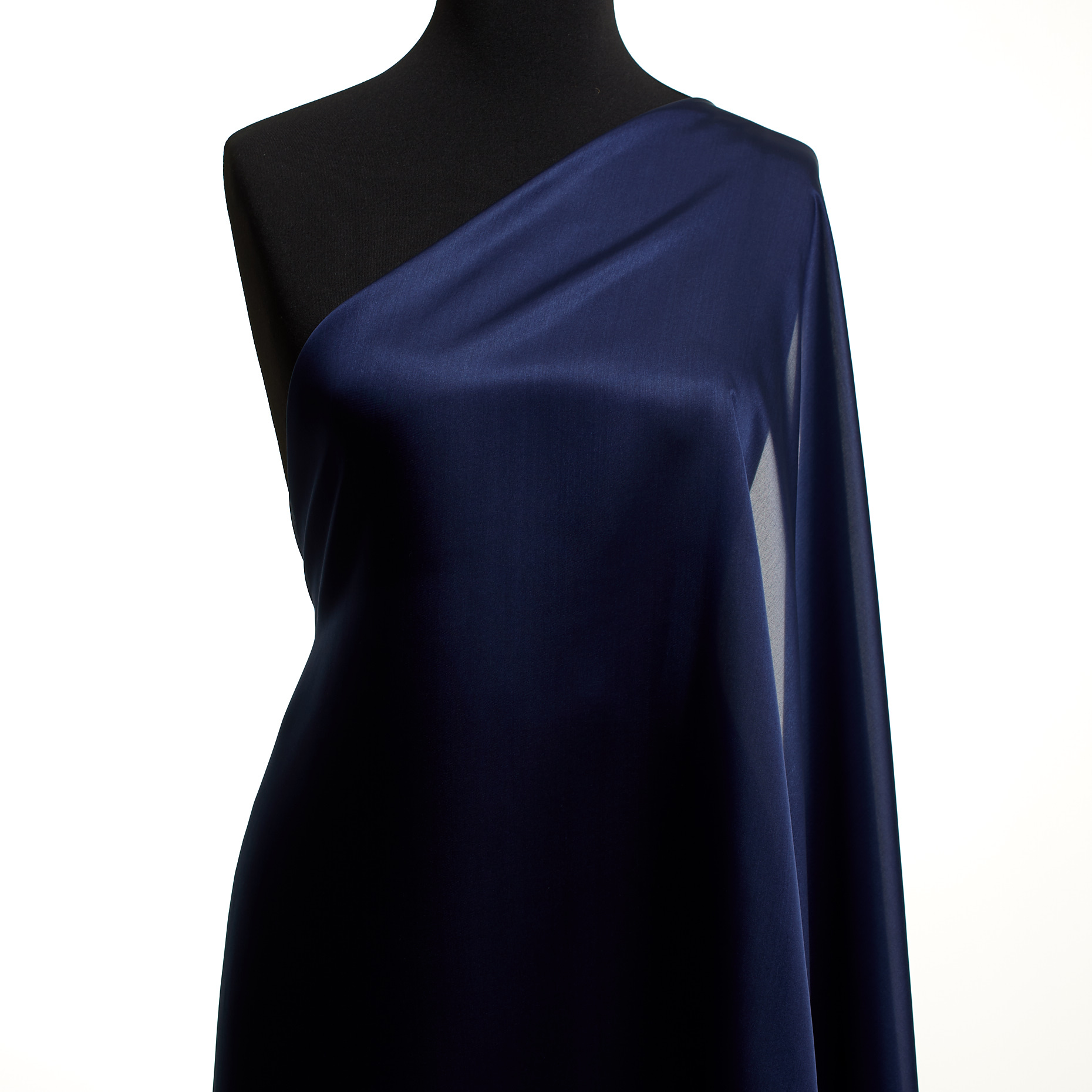VOILE, CUPRO, SILK, NAVY PEONY