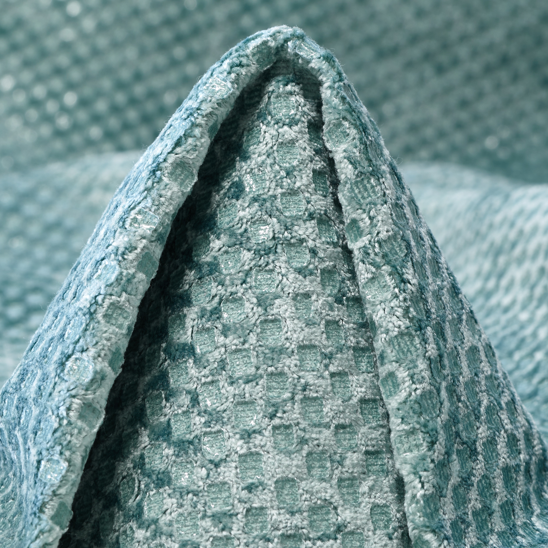Jacquard, Viscosa, Design Geometrico, Cloud Blue