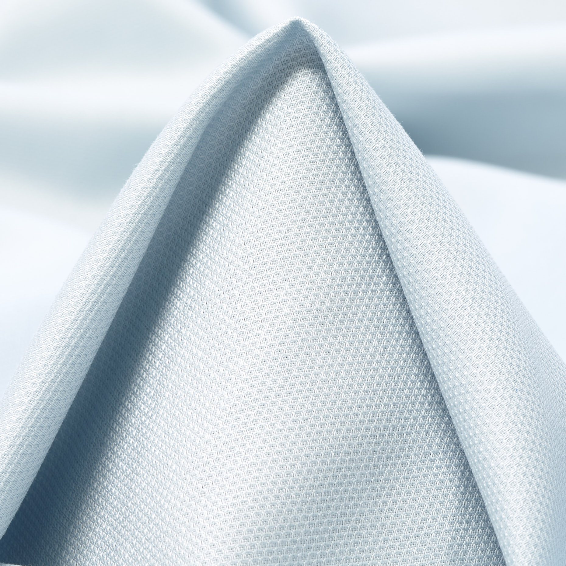 PIQUÉ, COTTON, ELASTIC, ILLUSION BLUE