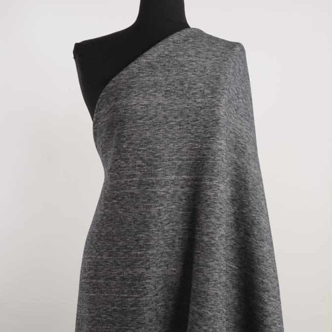 Jersey, Frotte, Melange, Midnight Blue