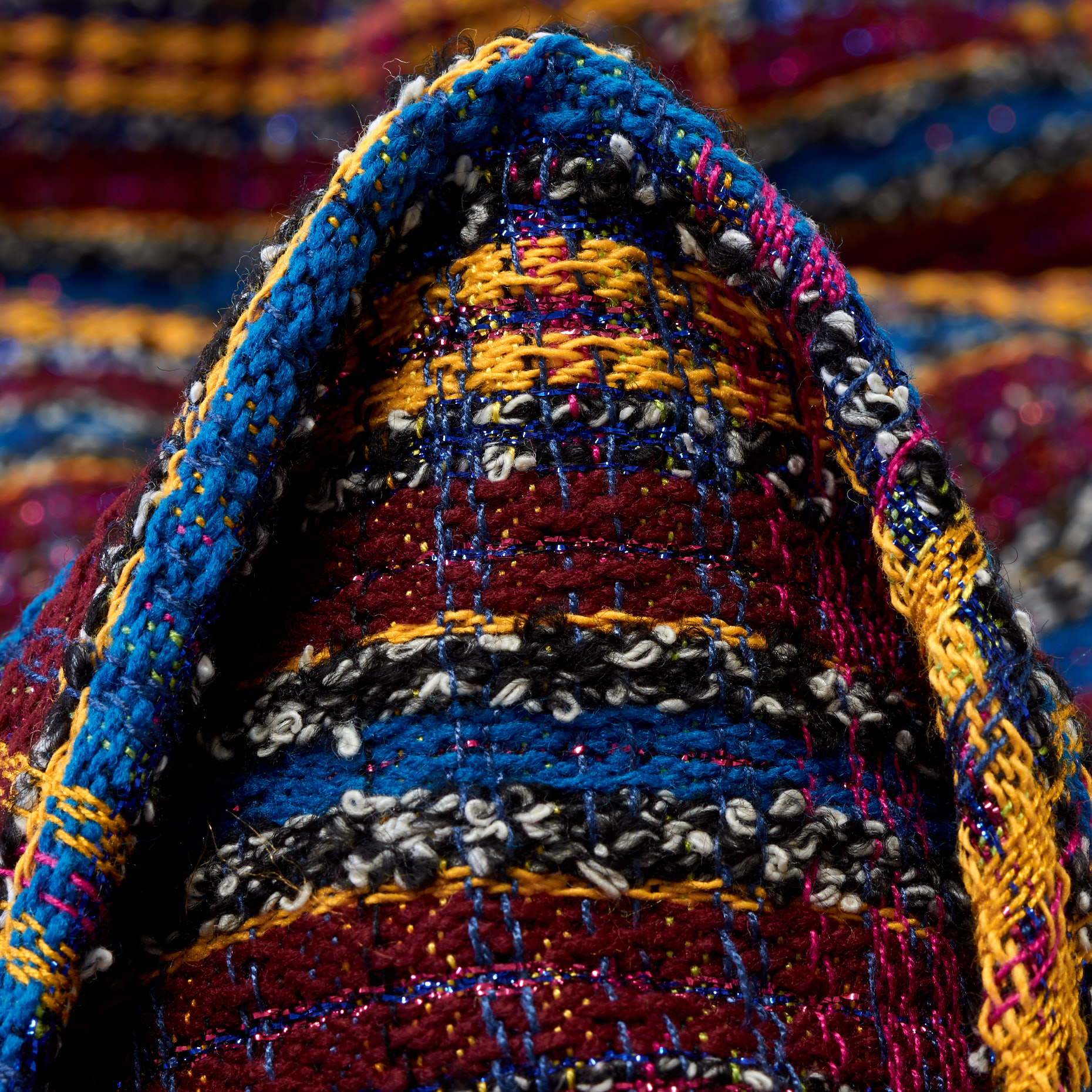 Bouclé, Viskose Mix, Lurex, Methyl Blue&Merlot
