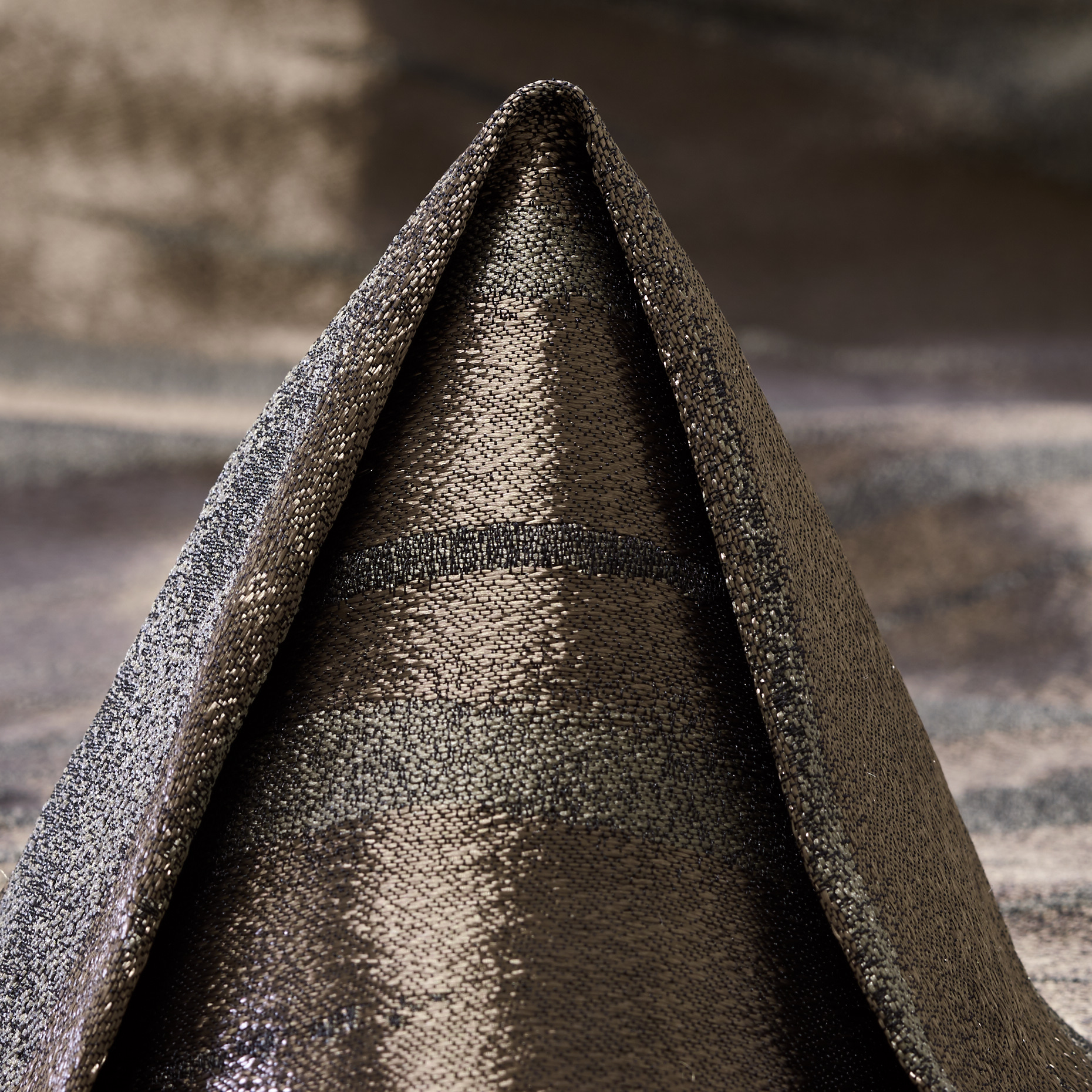 Jacquard, Misto Seta, Luccicante, Black Olive (F000053780)