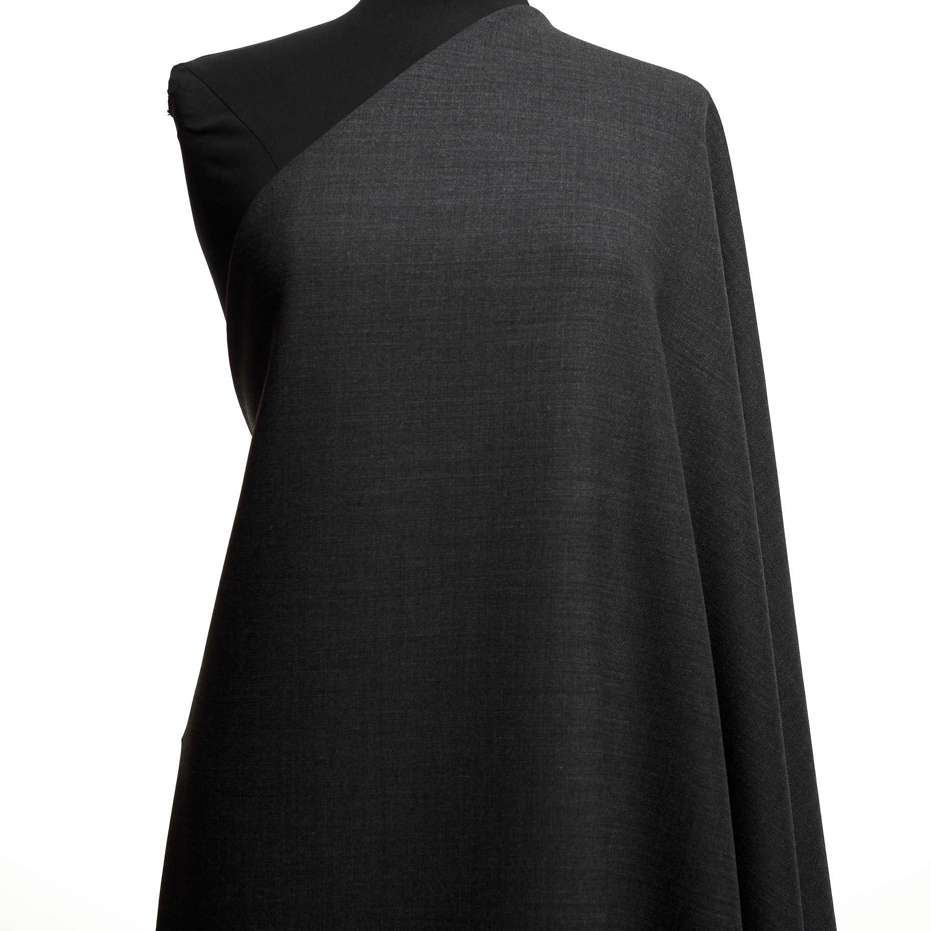 Crêpe, Wool Blend, Melange, Blackened Pearl