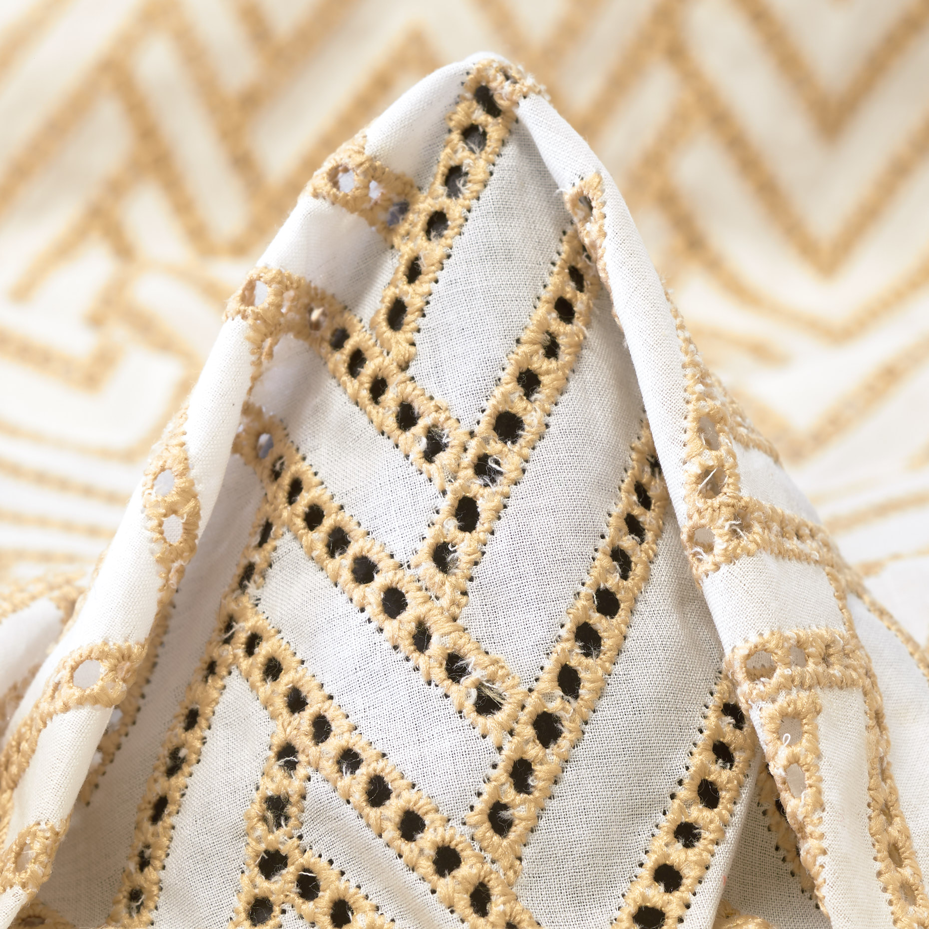 Pizzo, Cotone, Apricot&Snow White