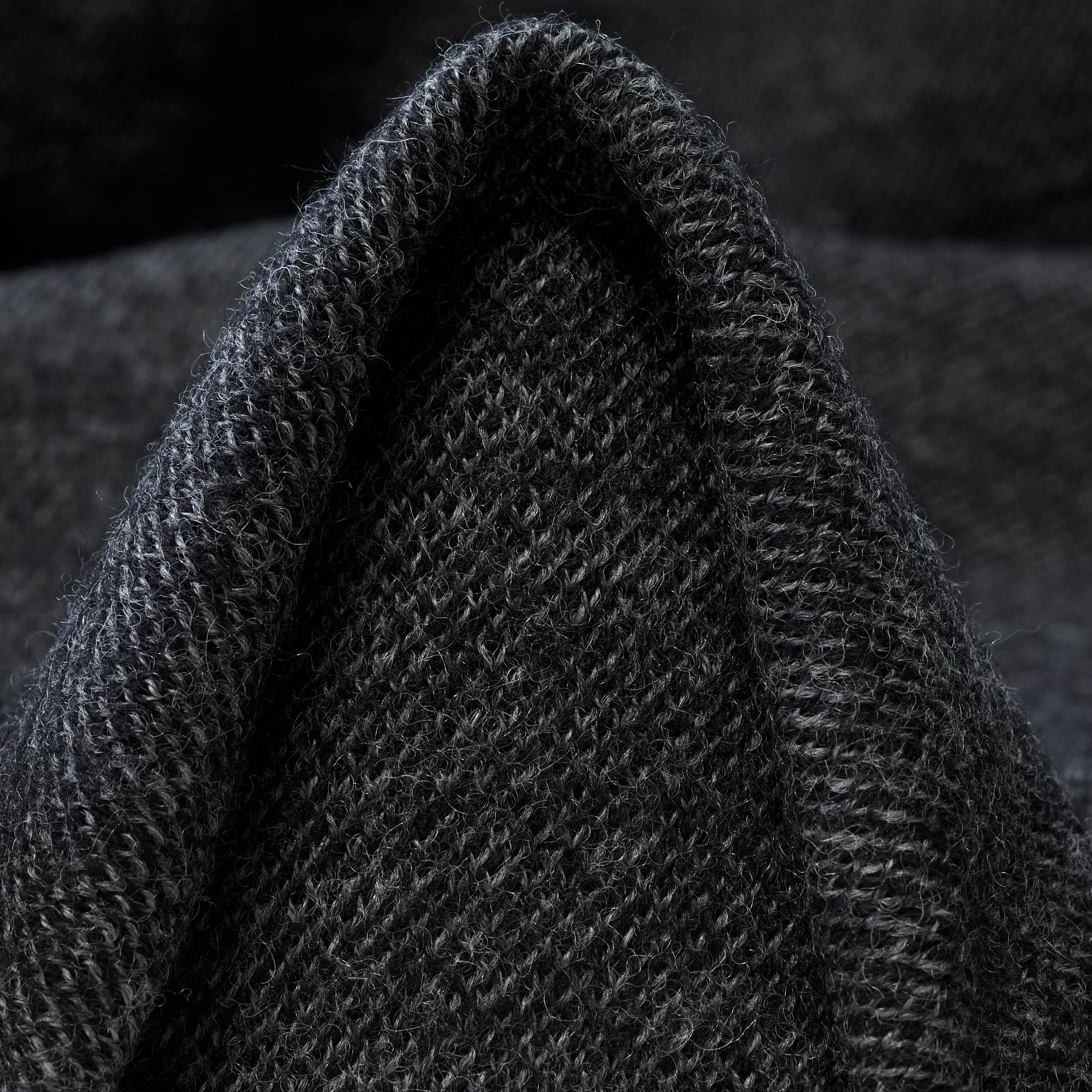 JERSEY, WOOL, MELANGE, BLACK SAND