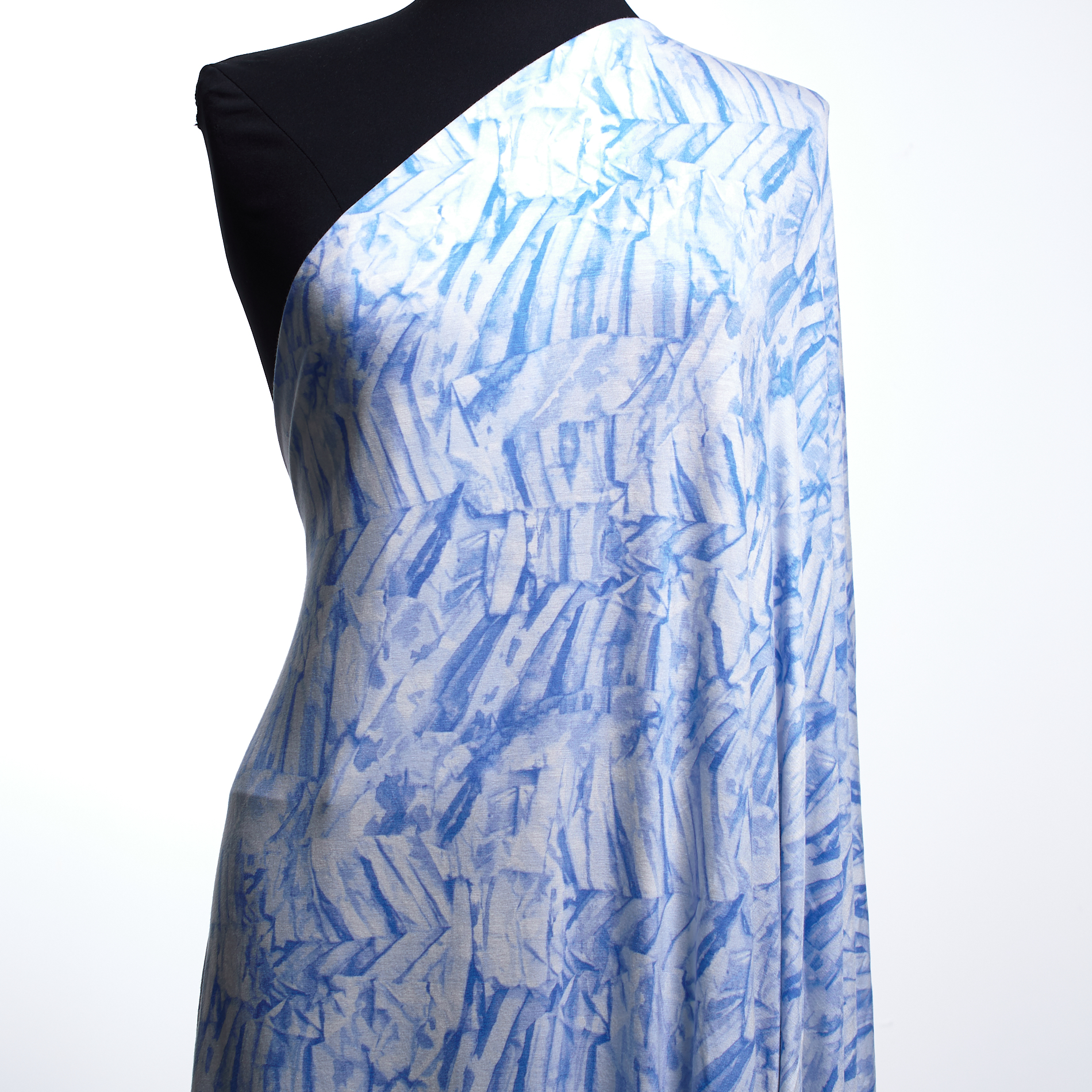 Single Jersey, Viscosa, Estampado, Baby Blue