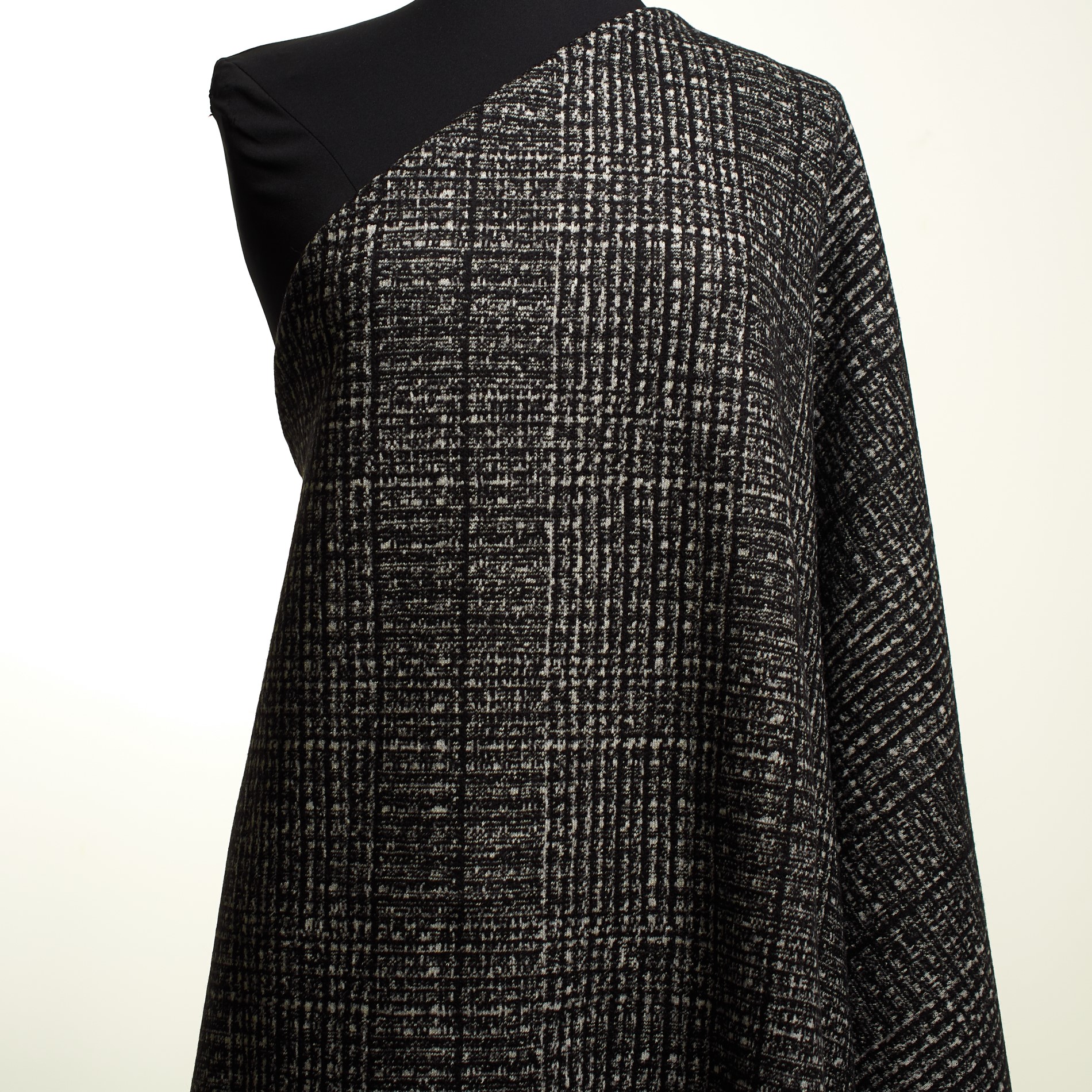Jersey, Wool, Príncipe de Gales, Black&Snow White