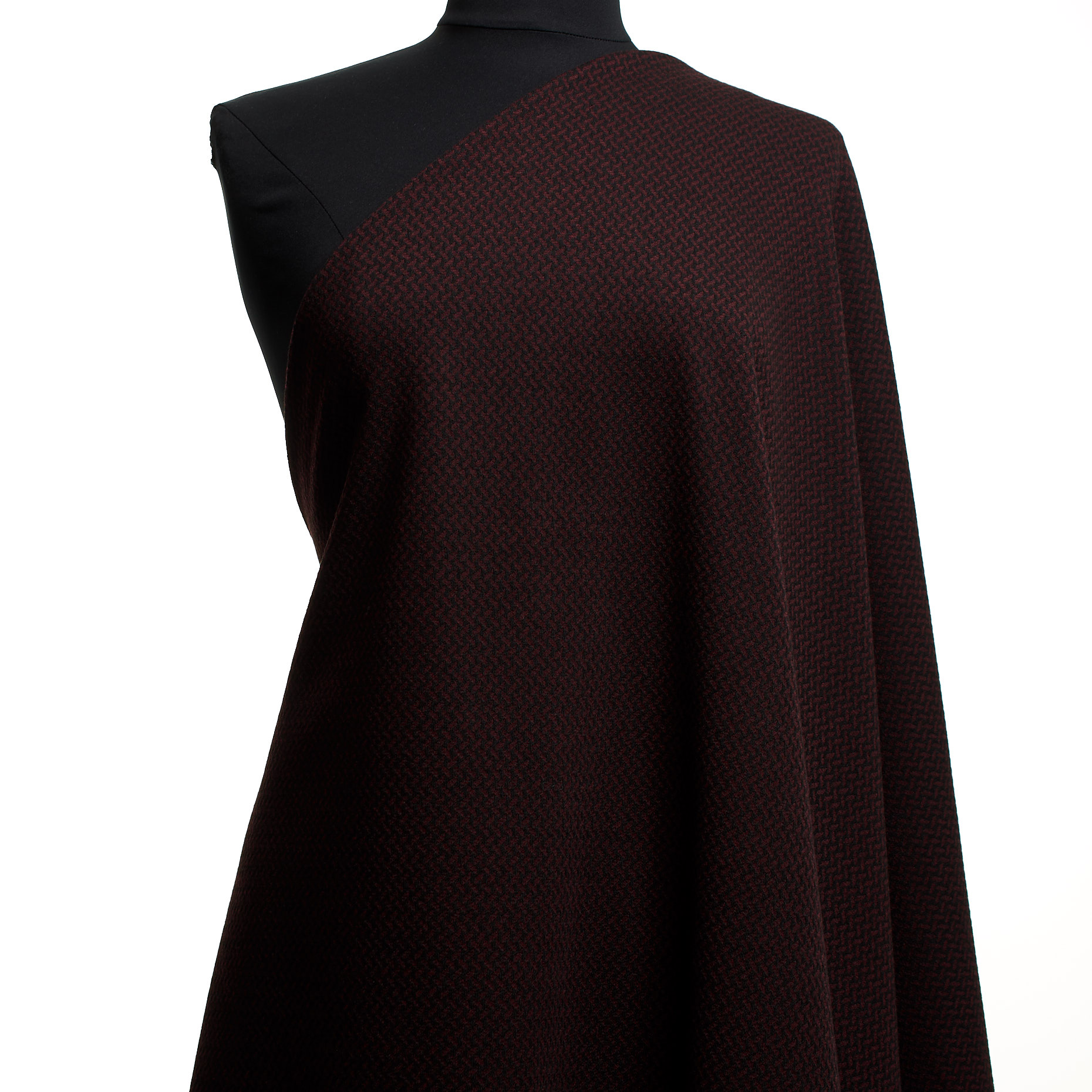 Jersey, Jacquard, Viscose Blend, Henna&Jet Black