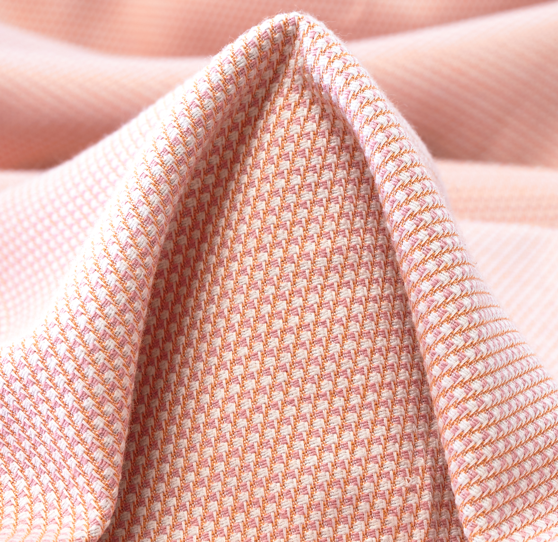 Jacquard, Cotton, Elastic, Terra Cotta