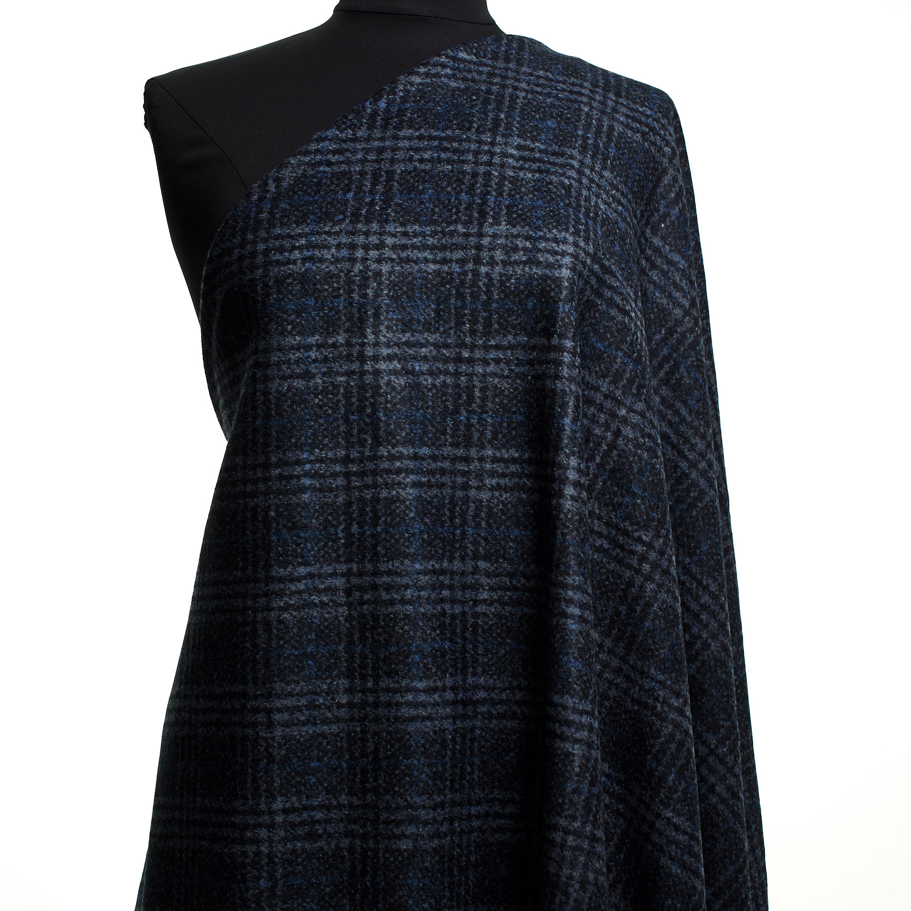 Flannel, Wool Blend, Check, Stonewash&Parisian Night