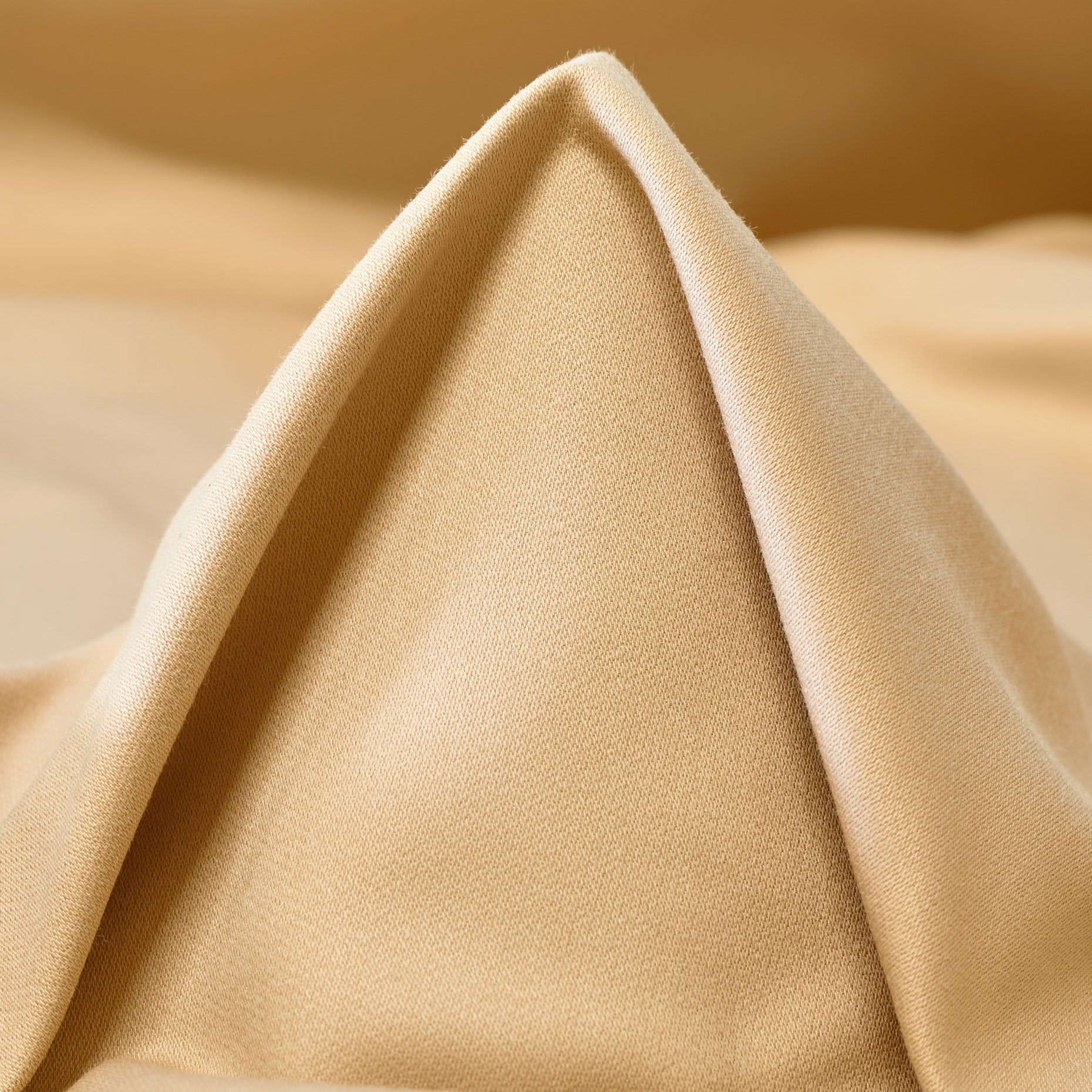 Satin, Coton, Elástique, Creme Brûlée