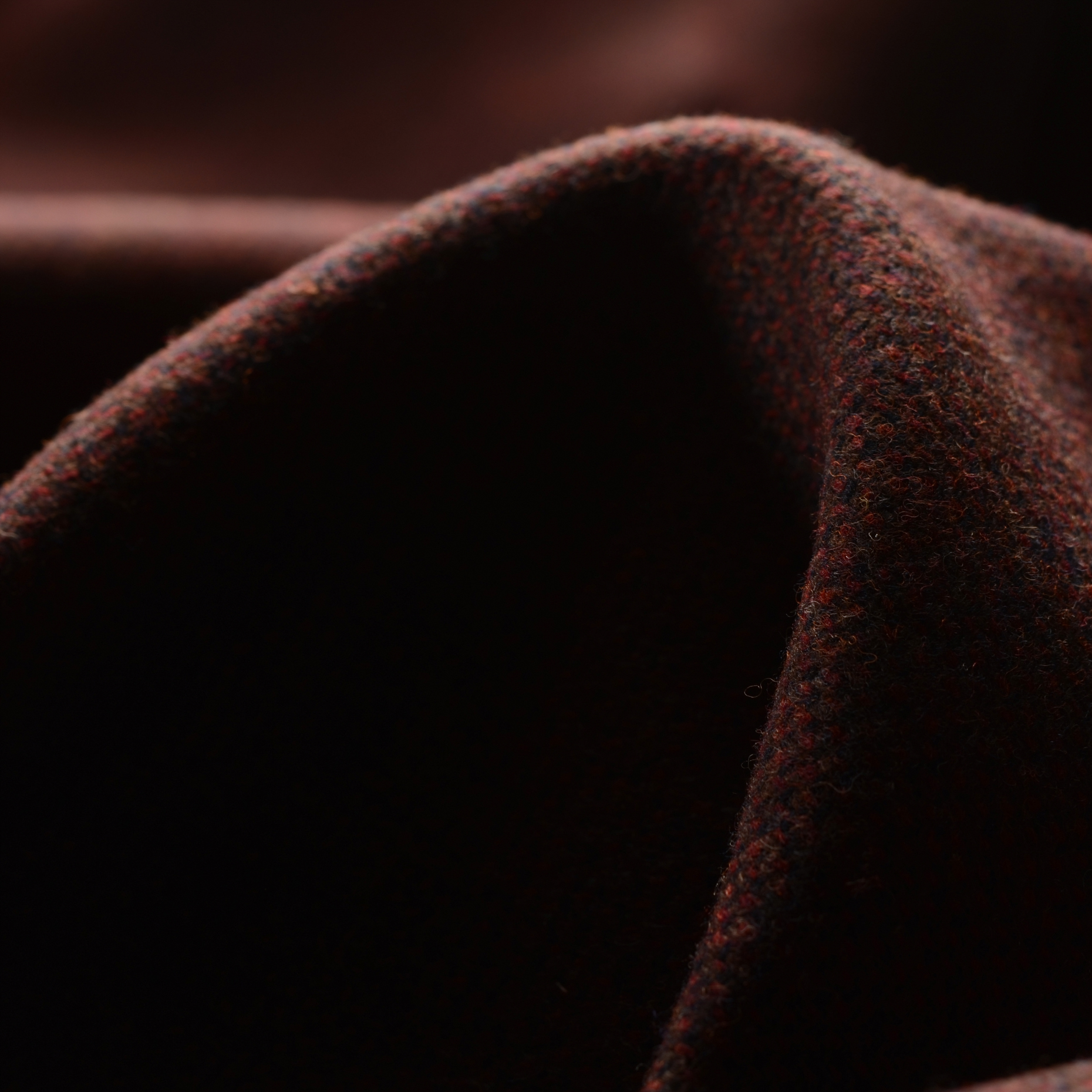 DOUBLE, WOOL BLEND, CARMINE RED&MIDNIGHT BLUE