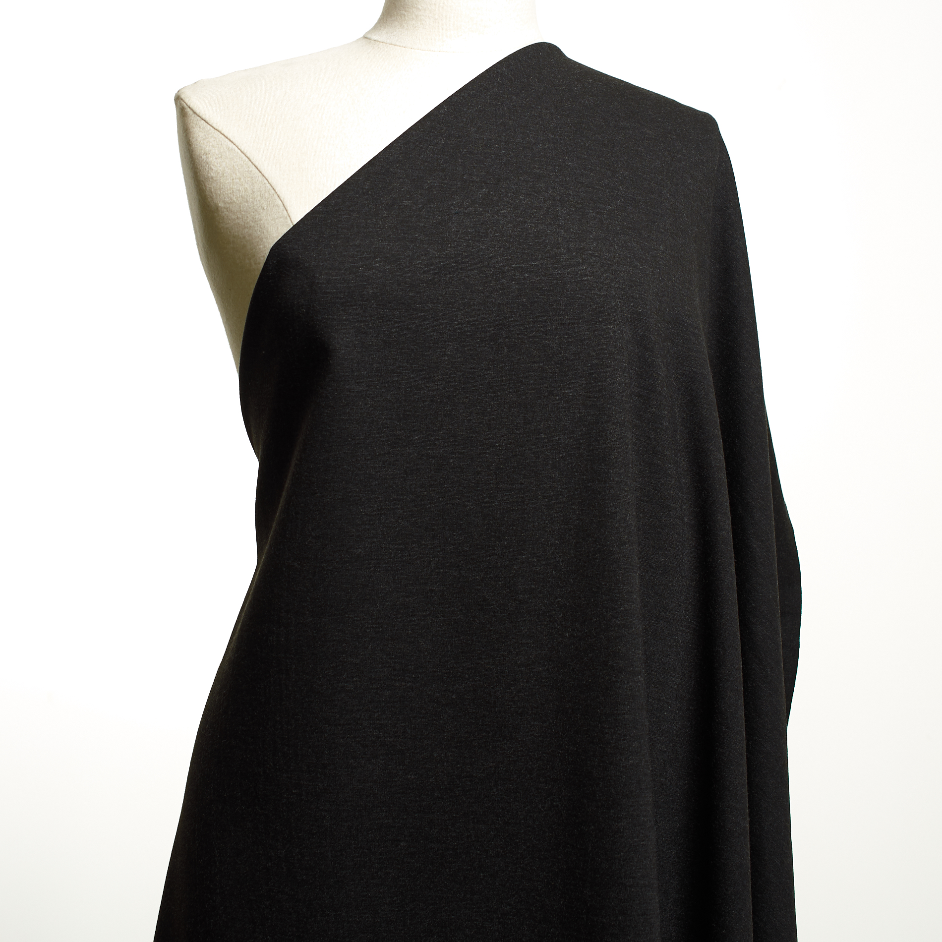 Jersey, Punto Milano, Melange, Blackened Pearl